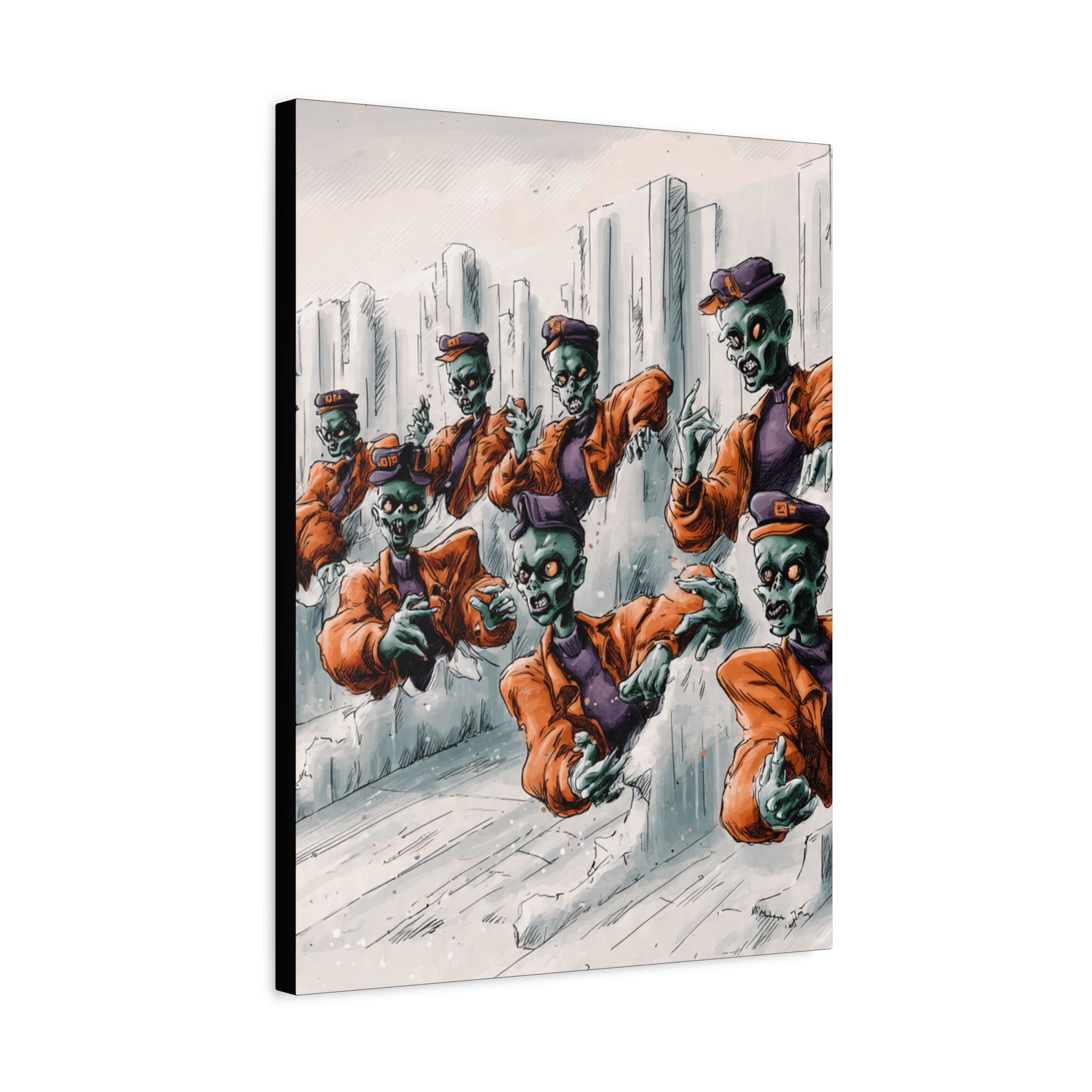 Zombie Chorus Matte Canvas Wall Art