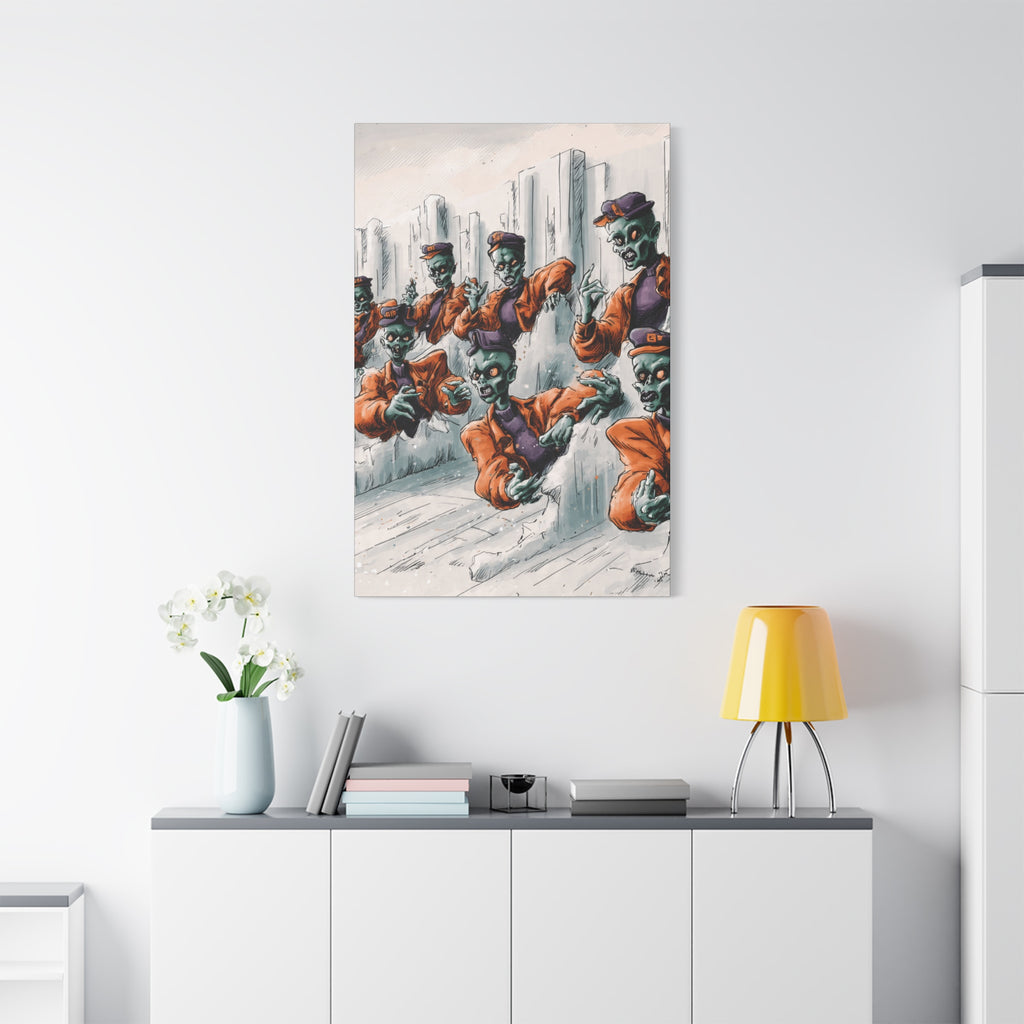 Zombie Chorus Matte Canvas Wall Art