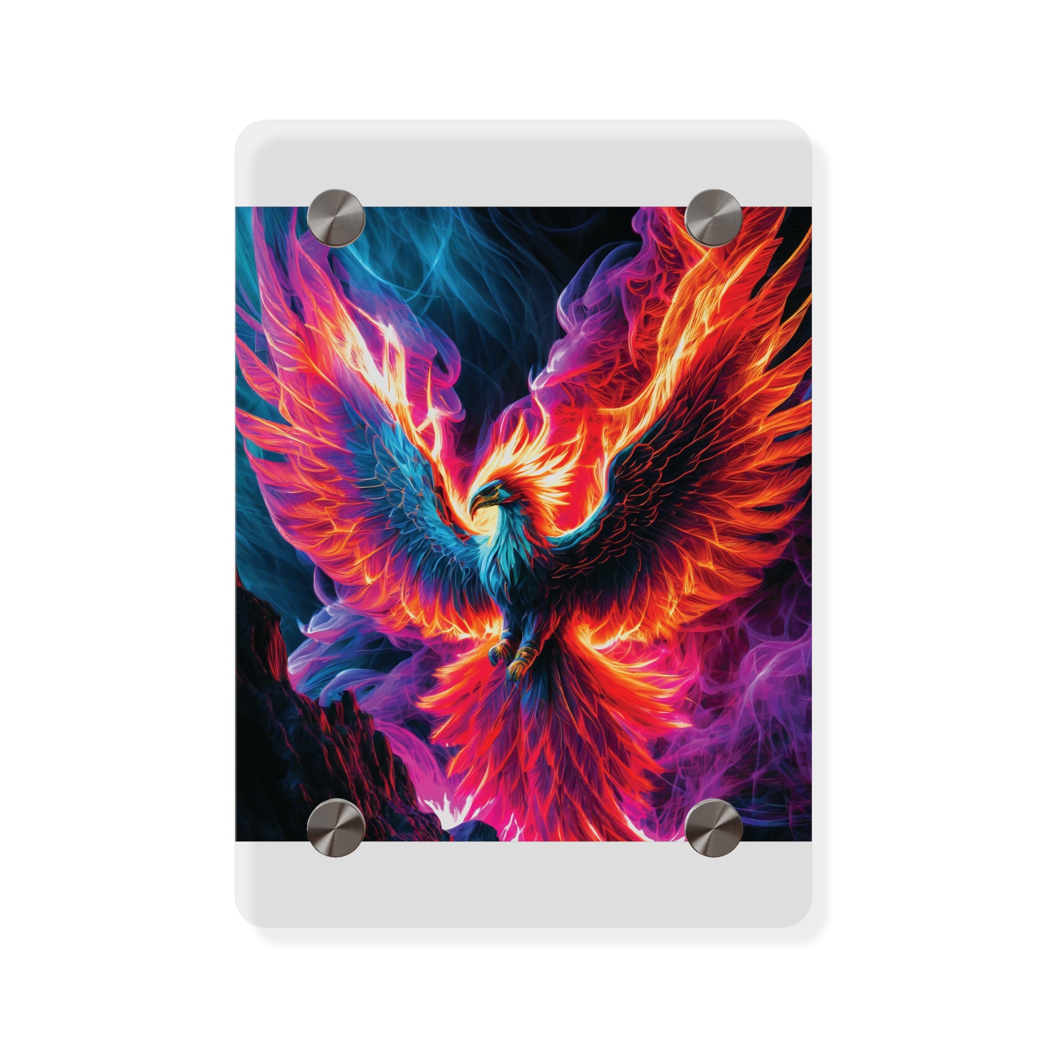 Vibrant Phoenix Acrylic Wall Art