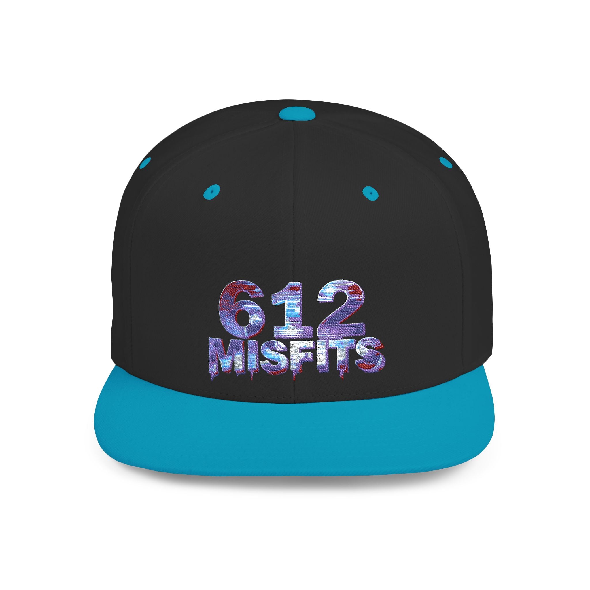 612 Misfits Flat Bill Snapback Hat – Retro Graphic Streetwear Cap