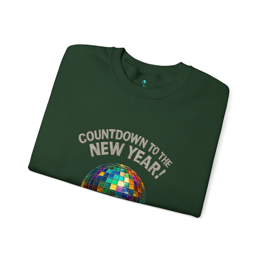 New Year Countdown Sweatshirt — Disco Ball Graphic Crewneck