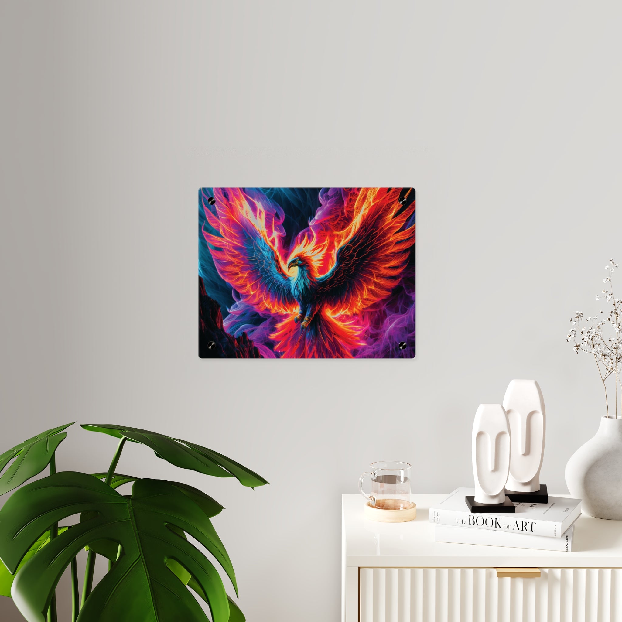 Vibrant Phoenix Acrylic Wall Art