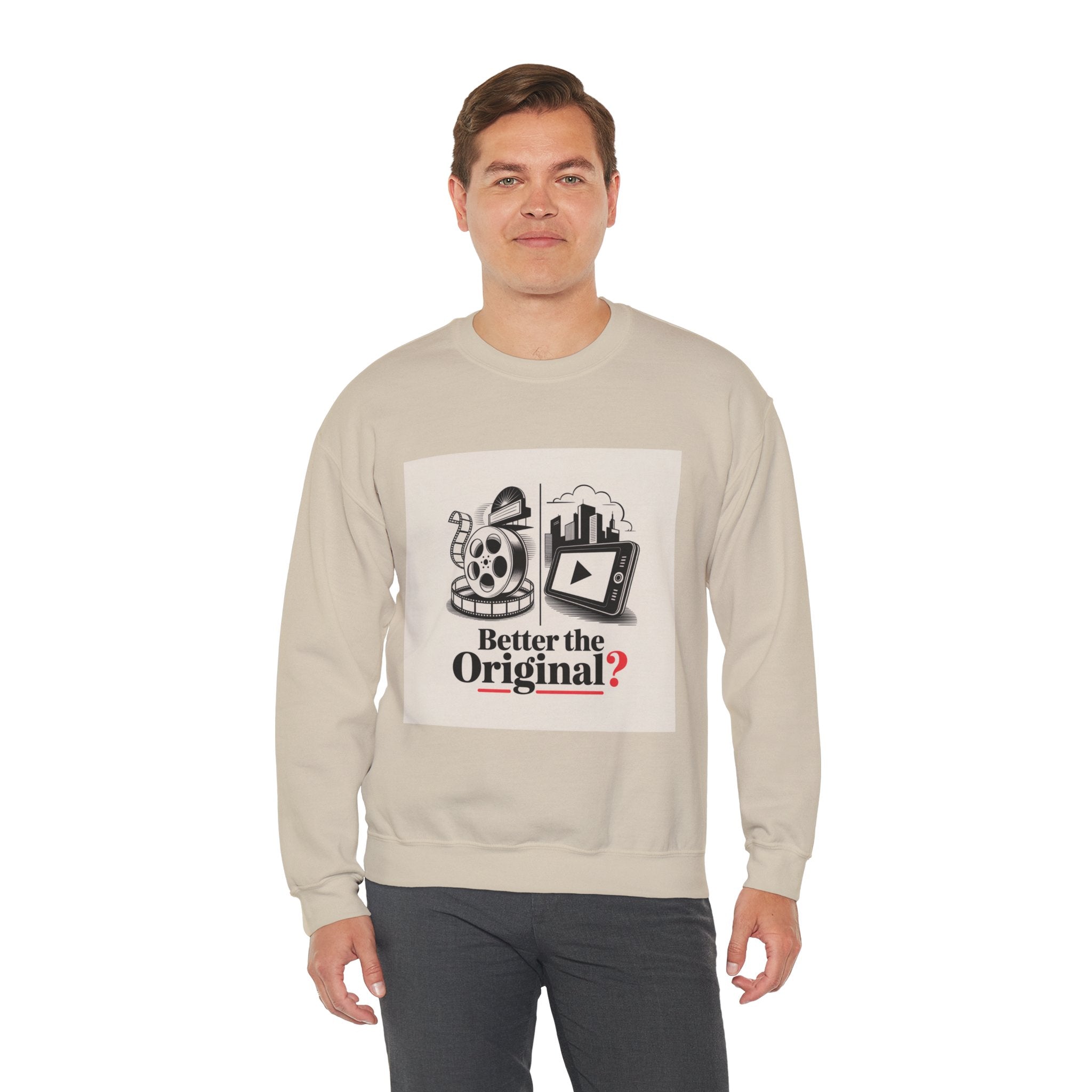 Vintage Movie-Inspired Crewneck Sweatshirt: 'Better the Original?'