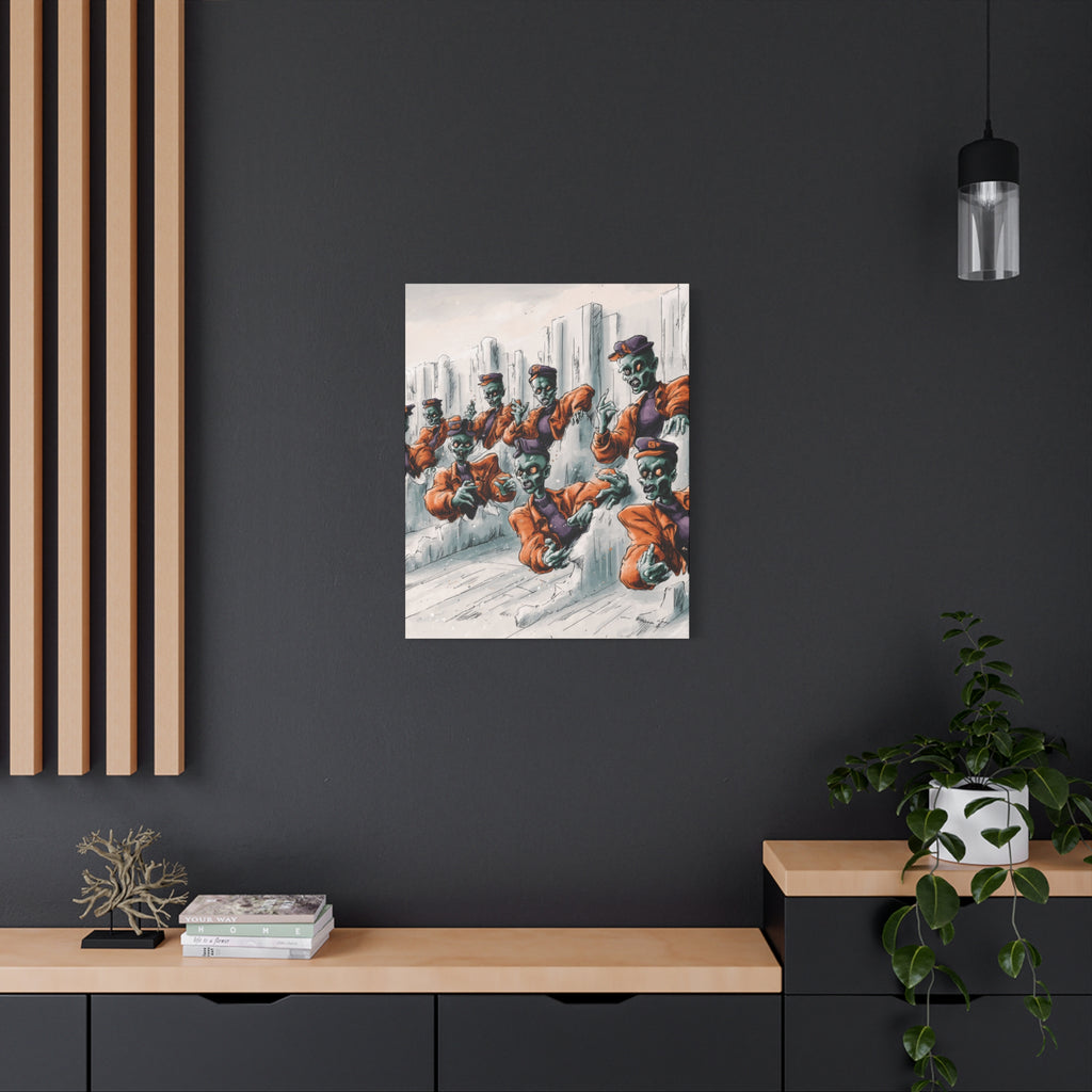 Zombie Chorus Matte Canvas Wall Art