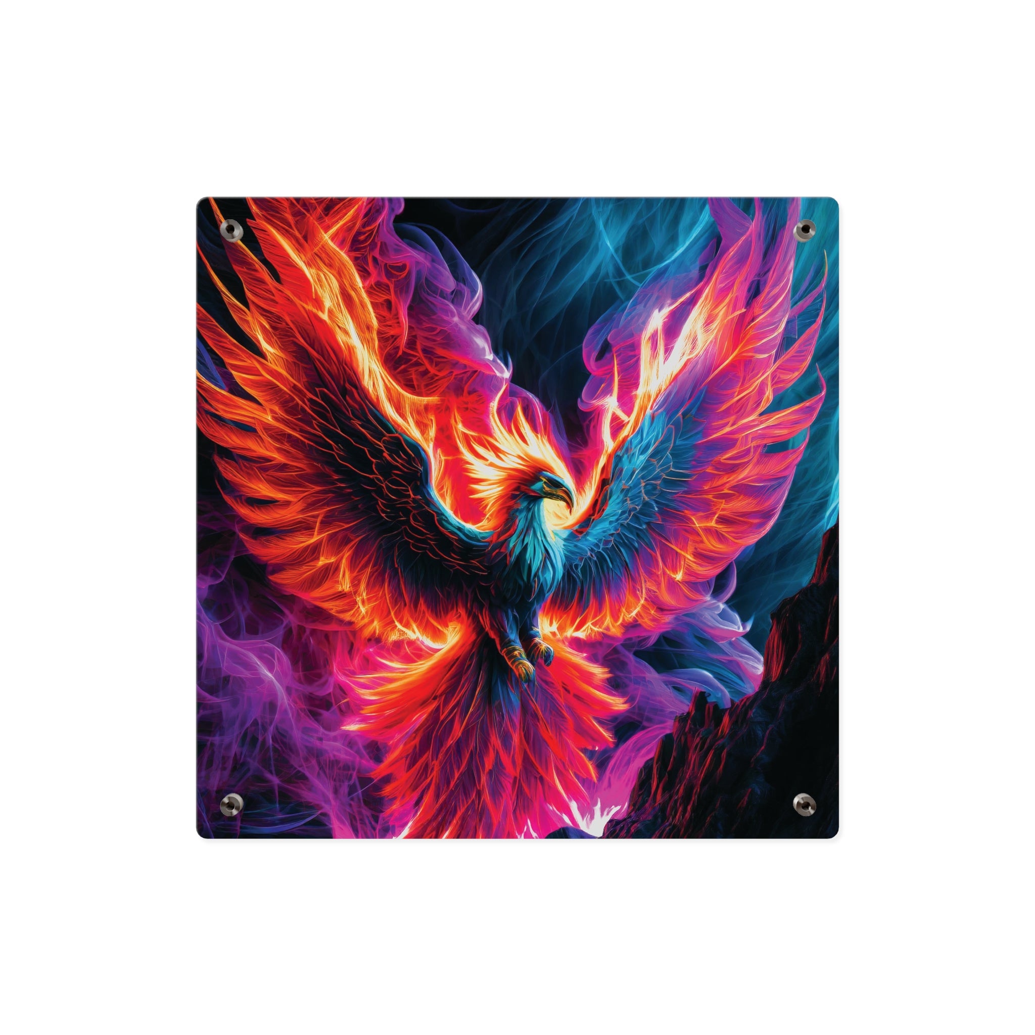 Vibrant Phoenix Acrylic Wall Art