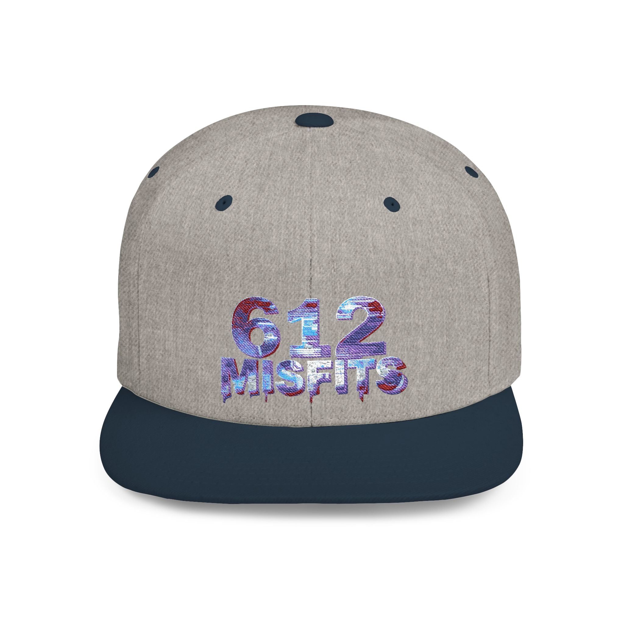 612 Misfits Flat Bill Snapback Hat – Retro Graphic Streetwear Cap