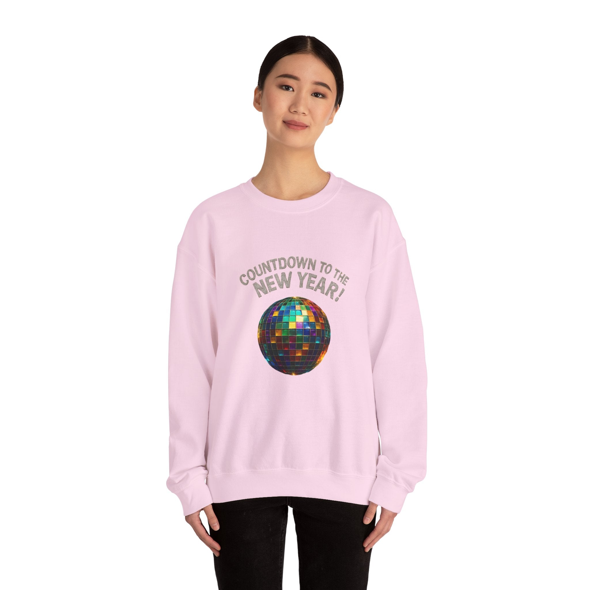 New Year Countdown Sweatshirt — Disco Ball Graphic Crewneck