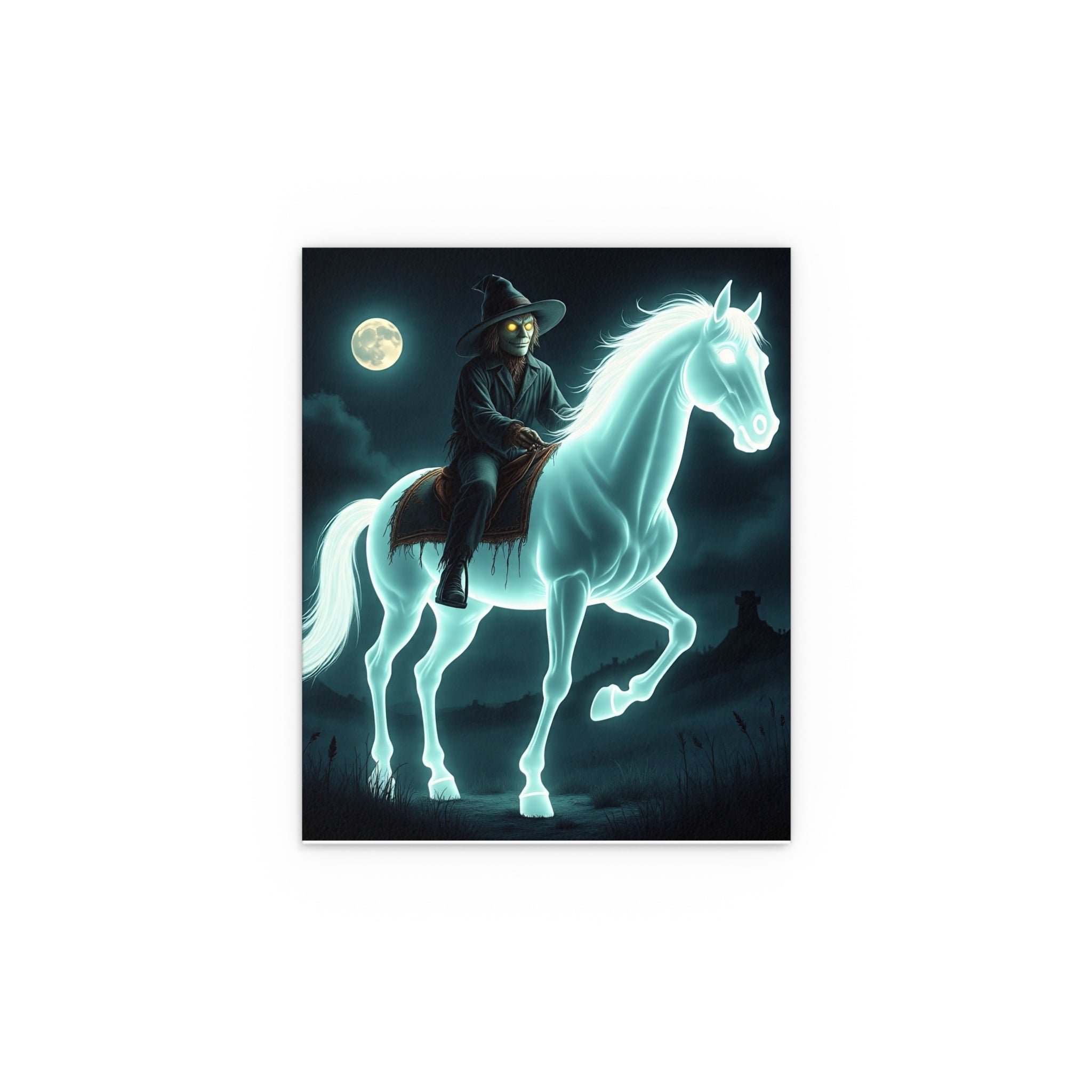 Mystical Wizard Horse Silk Poster, Home Decor, Halloween Art, Wall Art, Gift for Horse Lovers, Indoor and Outdoor Decoration