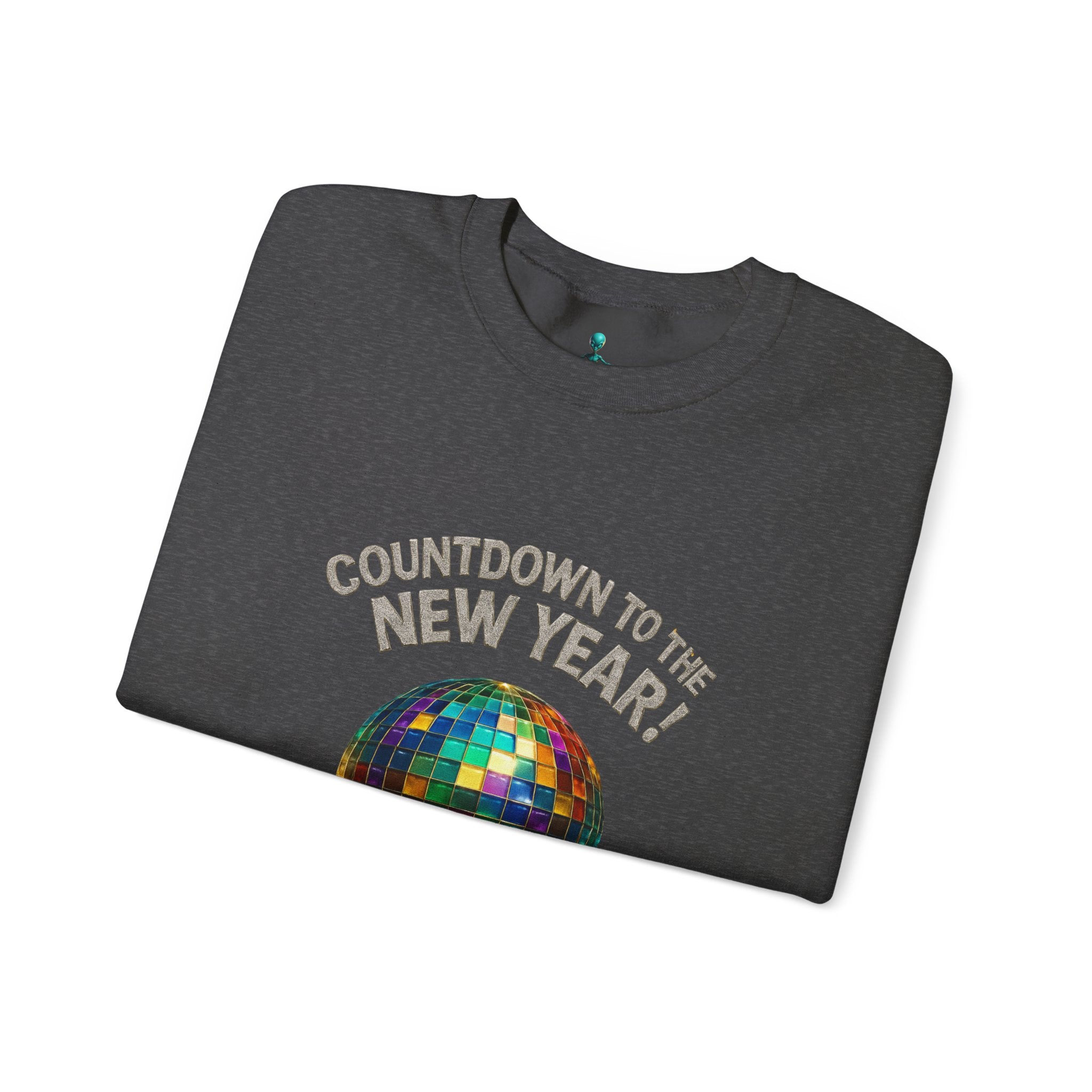 New Year Countdown Sweatshirt — Disco Ball Graphic Crewneck