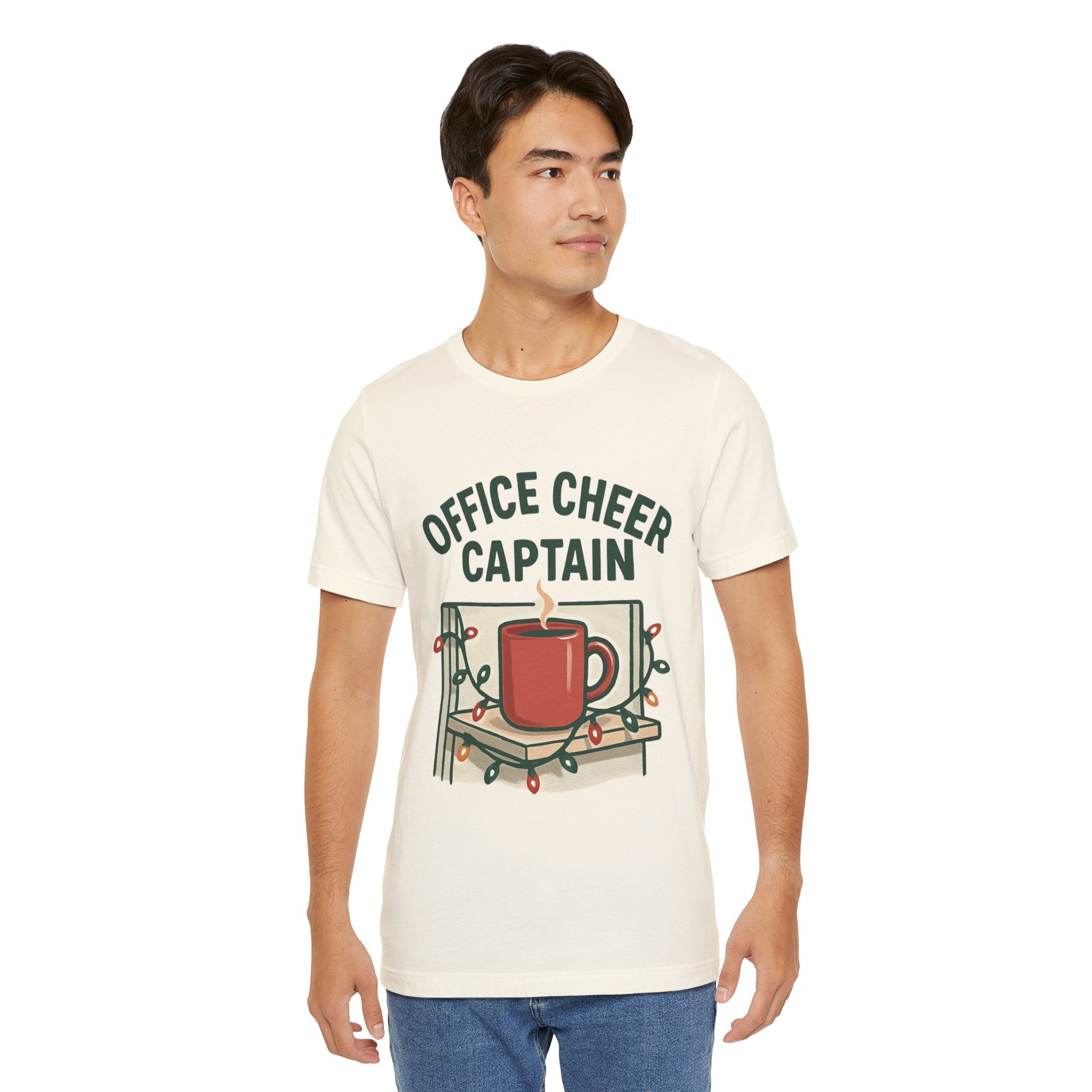 Office Cheer Captain Tee — Holiday Coffee Mug Christmas Work Shirt