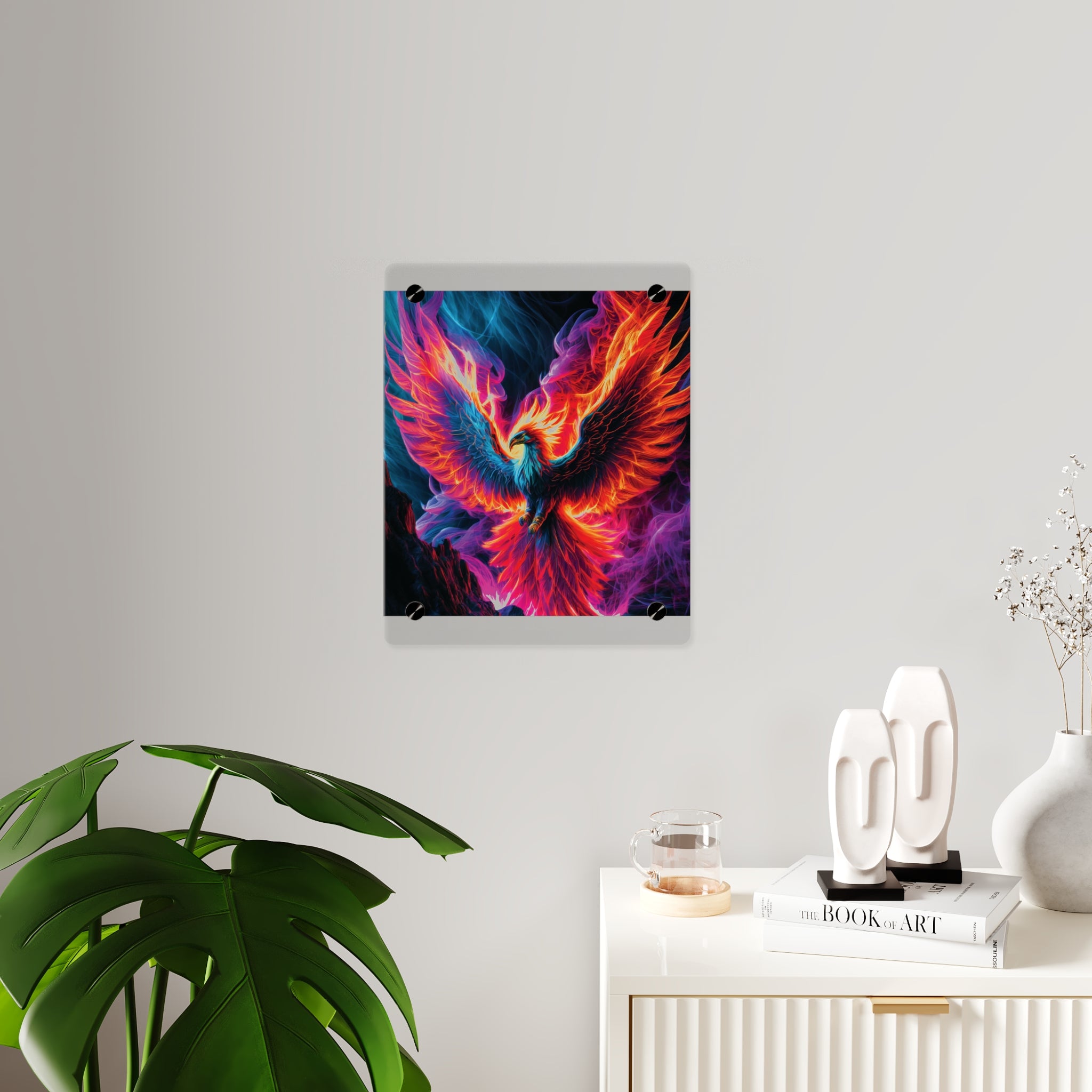 Vibrant Phoenix Acrylic Wall Art