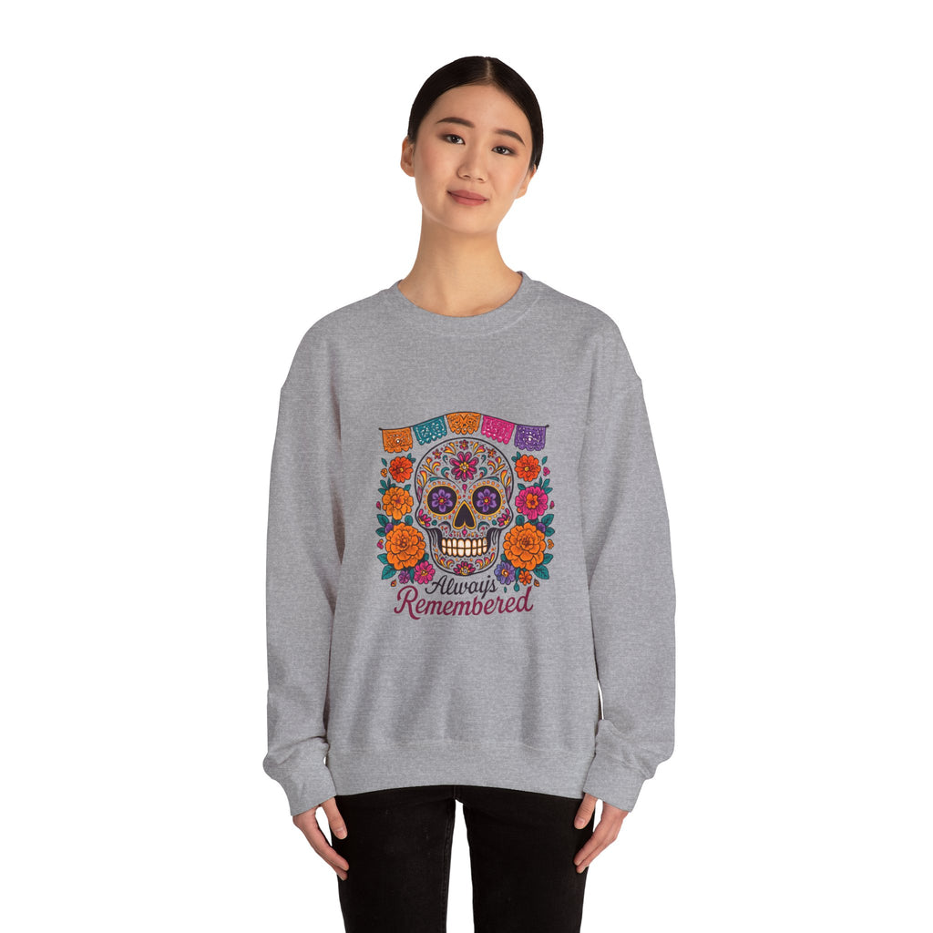 Sugar-skull Crewneck Sweatshirt - Dia de los Muertos Design