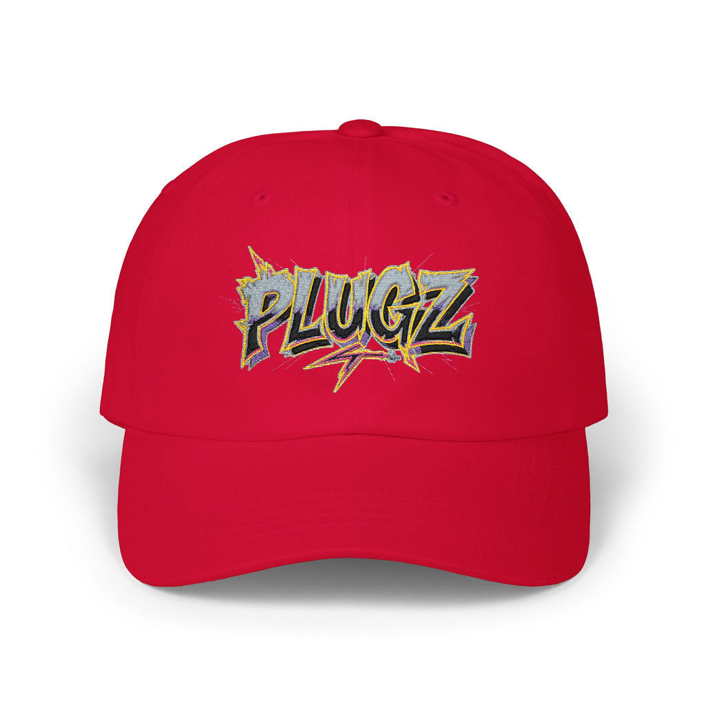 Dad Cap — 'PLUGZ' Street Art Embroidered Baseball Hat