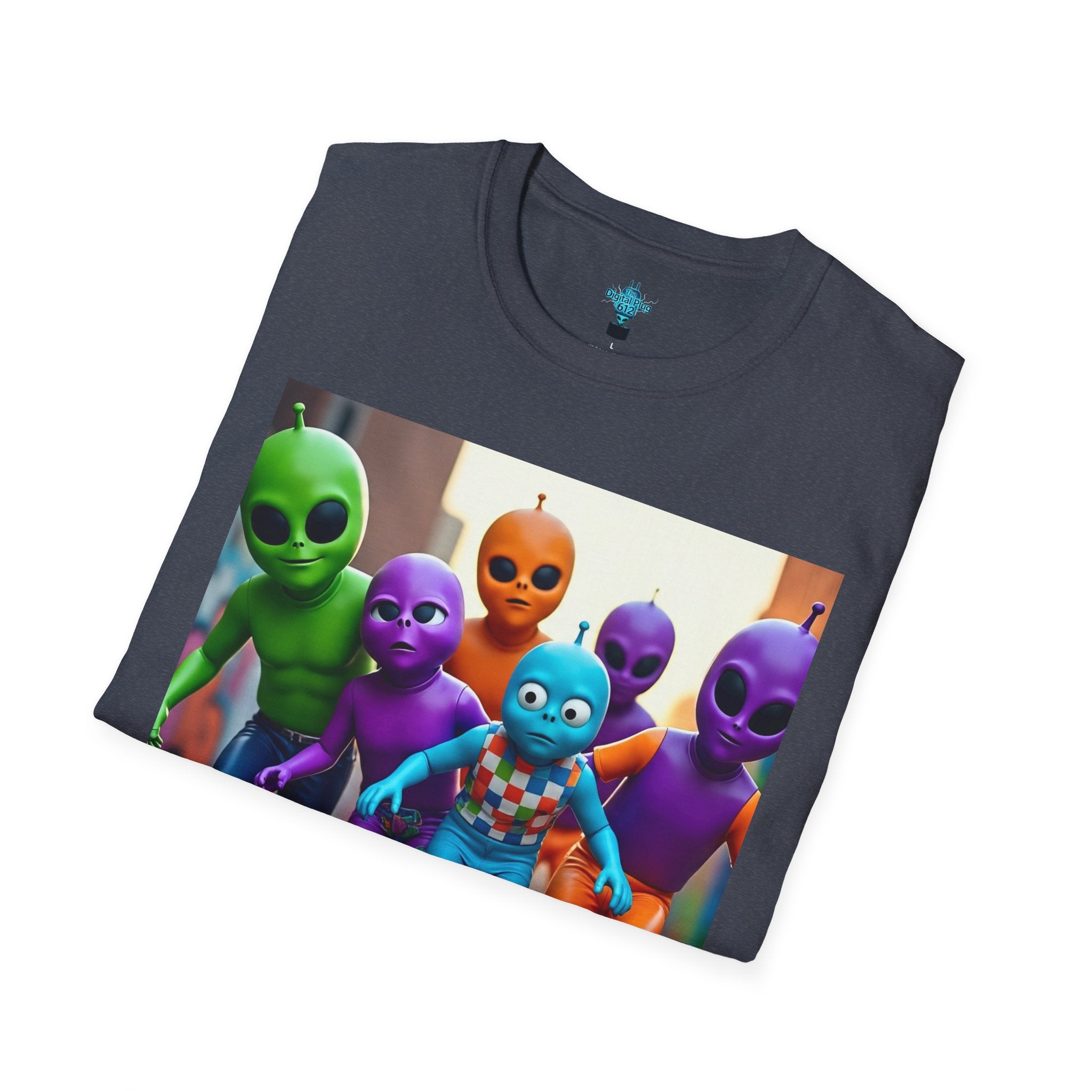 VYBZ Alien Skateboarder Unisex T-Shirt, Cool Graphic Tee for Skaters, Fun Summer Wear, Unique Gift for Kids and Teens, Vibrant Street [...]