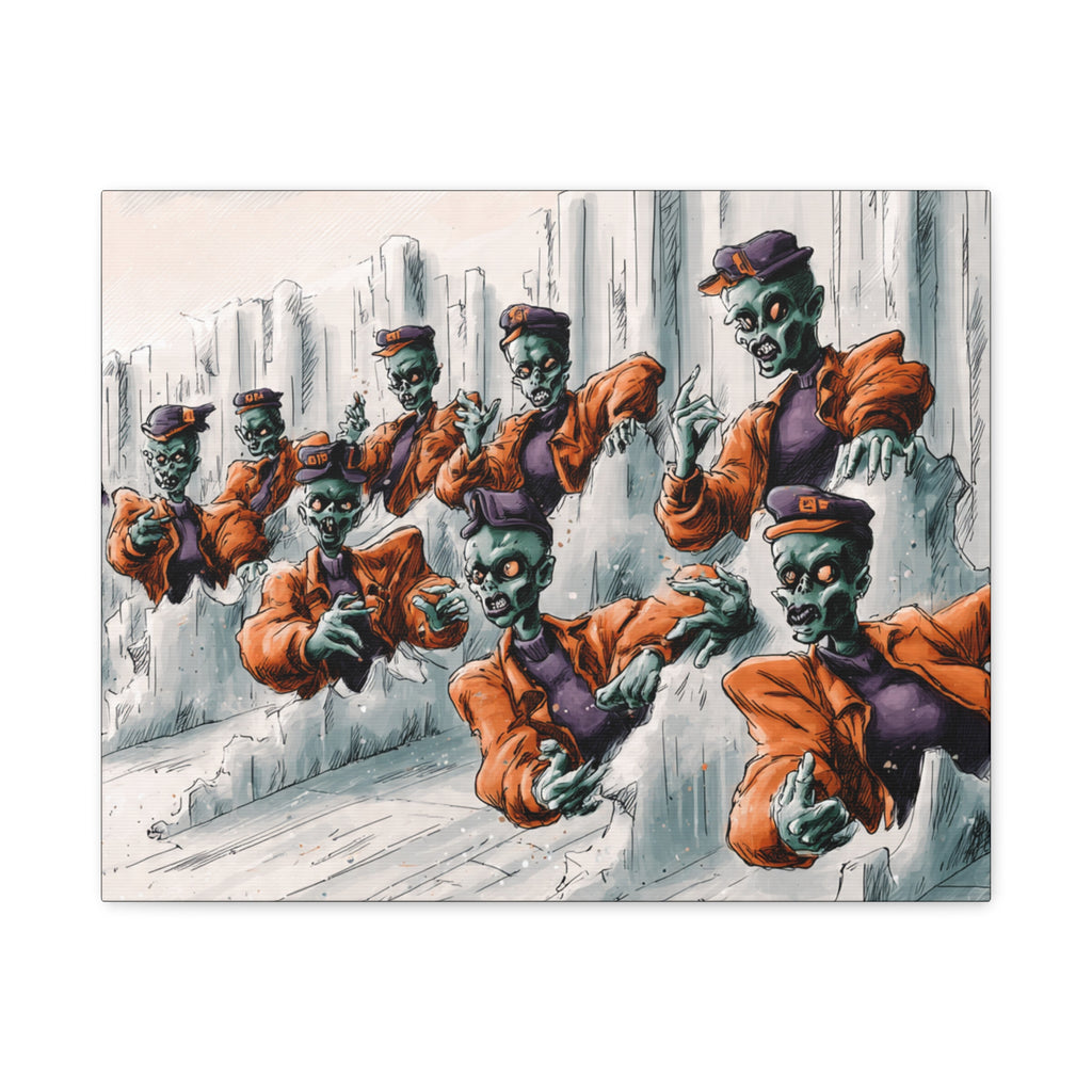 Zombie Chorus Matte Canvas Wall Art