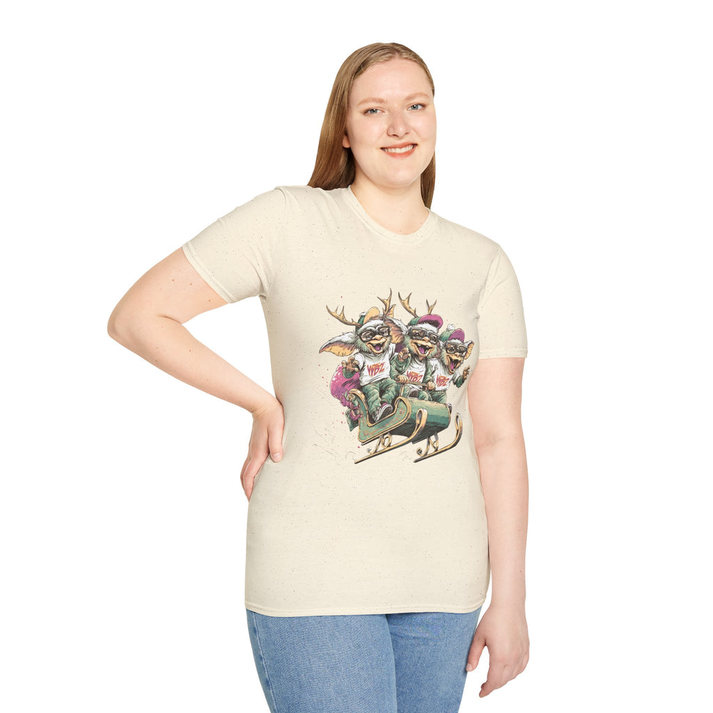 Christmas Gremlin Trio Sleigh T-Shirt