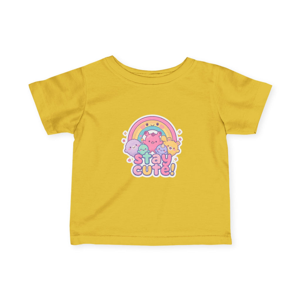 Infant Tee - "Stay Cute" Rainbow Animal Baby Shirt