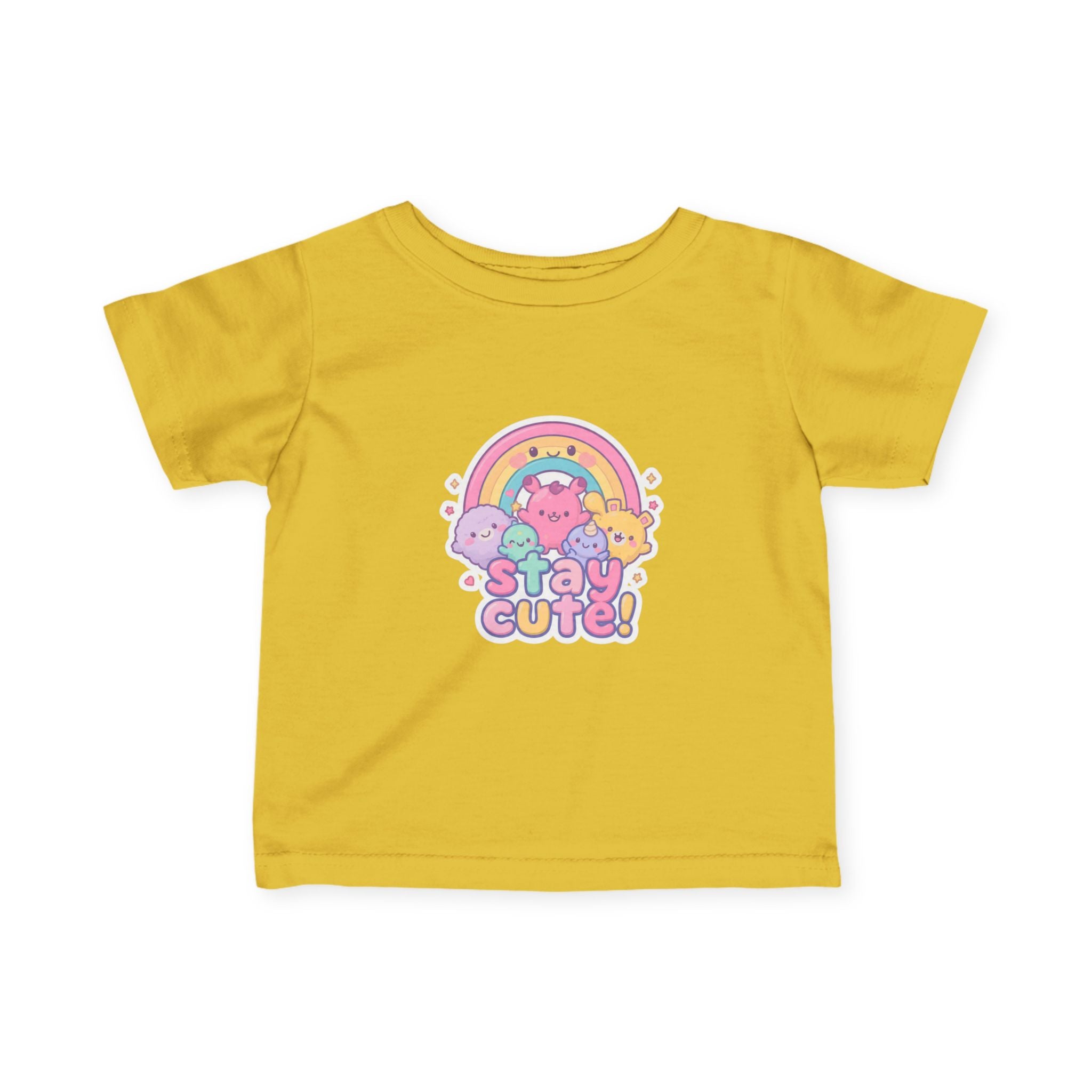 Infant Tee - "Stay Cute" Rainbow Animal Baby Shirt