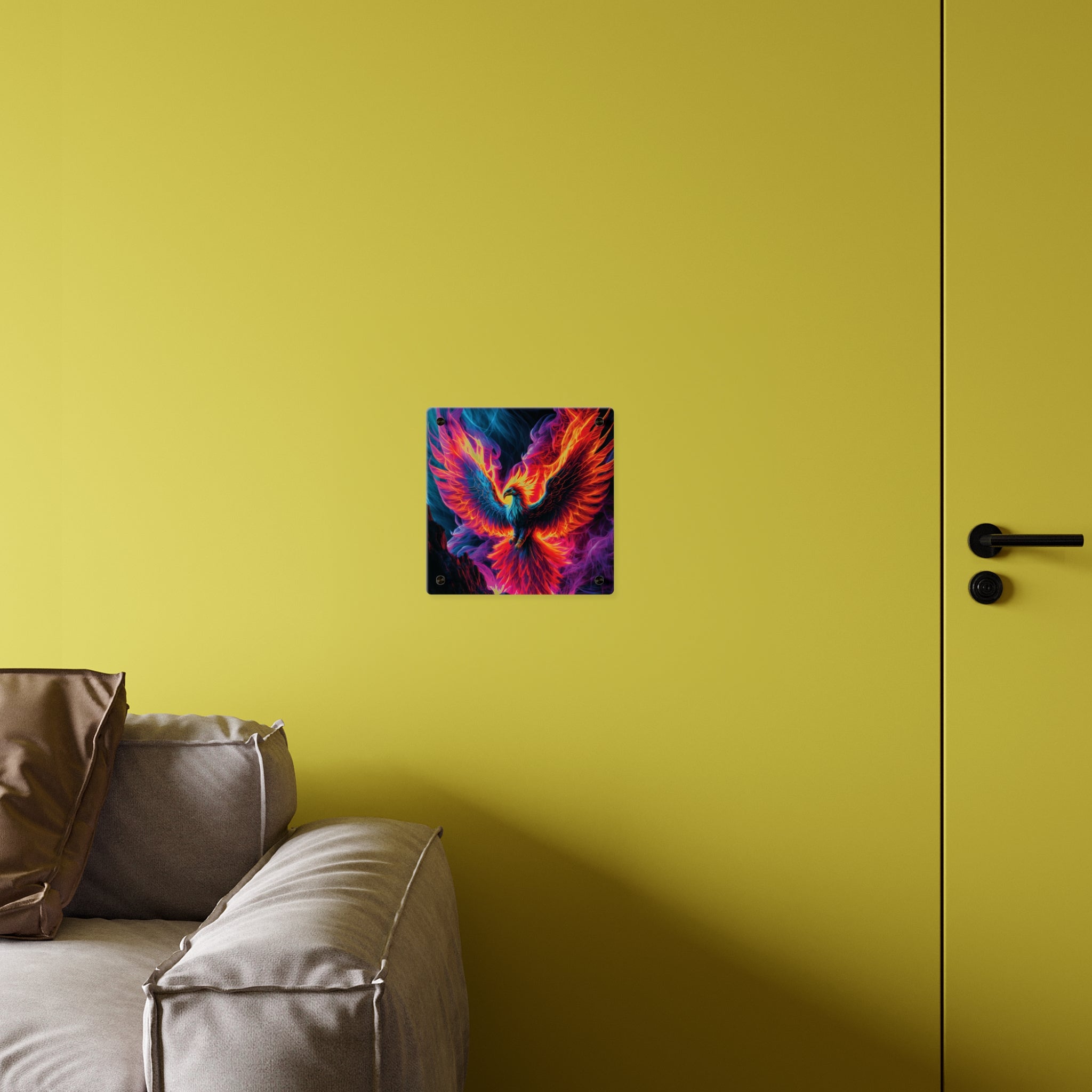 Vibrant Phoenix Acrylic Wall Art
