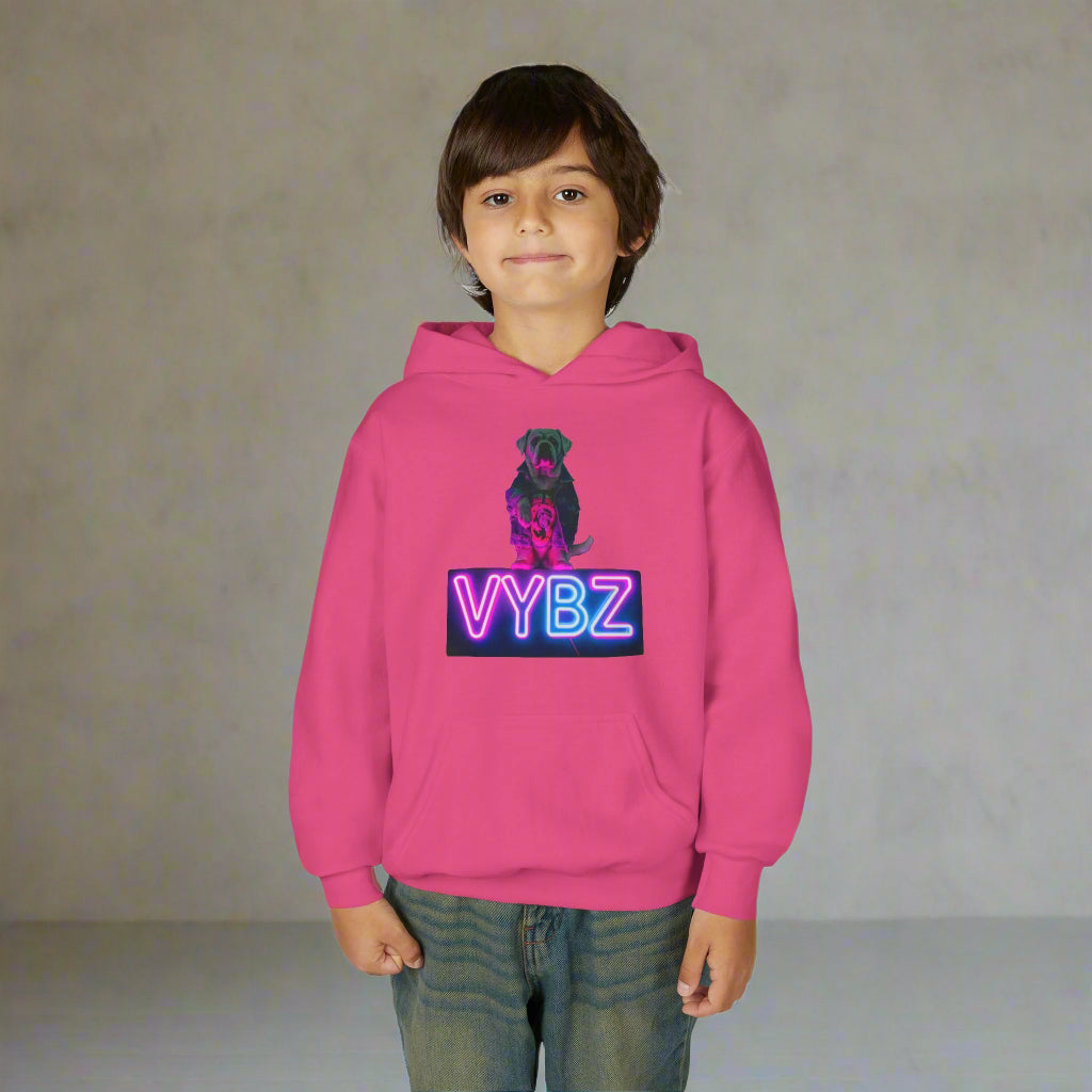 Youth Neon VYBZ Hooded Sweatshirt - Stylish, Comfortable, Gift for Teens, Streetwear, Party Wear, Cool Graphic Hoodie