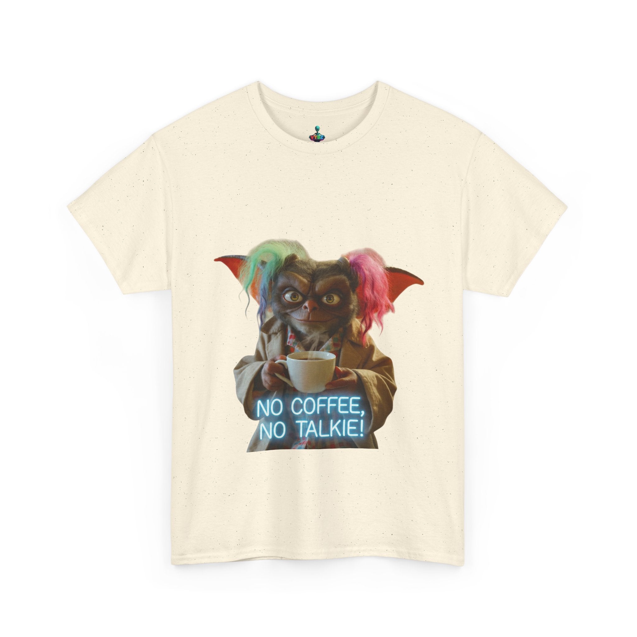 Coffee Monster Tee — “No Coffee, No Talkie” Graphic T-Shirt