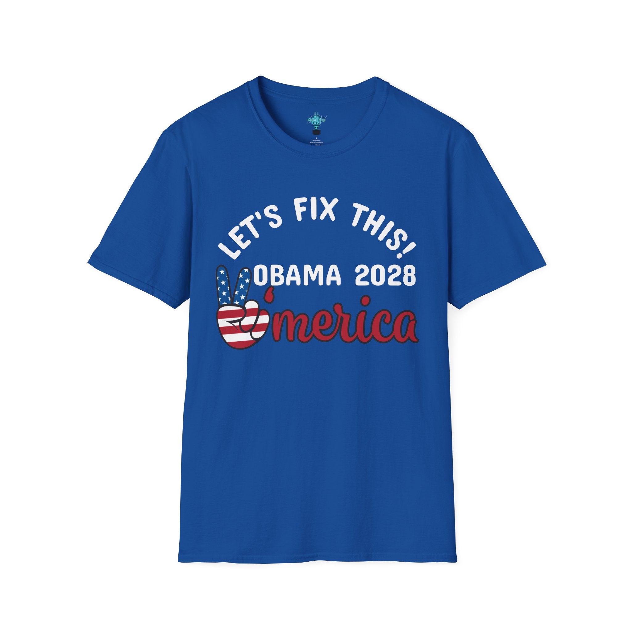 VYBZ Obama 2028 Unisex Softstyle T-Shirt, Casual Wear, Political Statement Tee, Gift for Activists, Election Merchandise