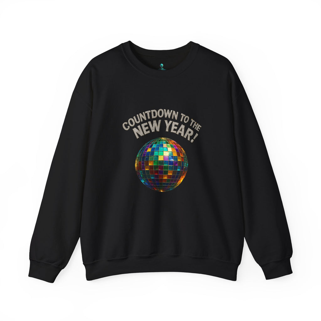 New Year Countdown Sweatshirt — Disco Ball Graphic Crewneck