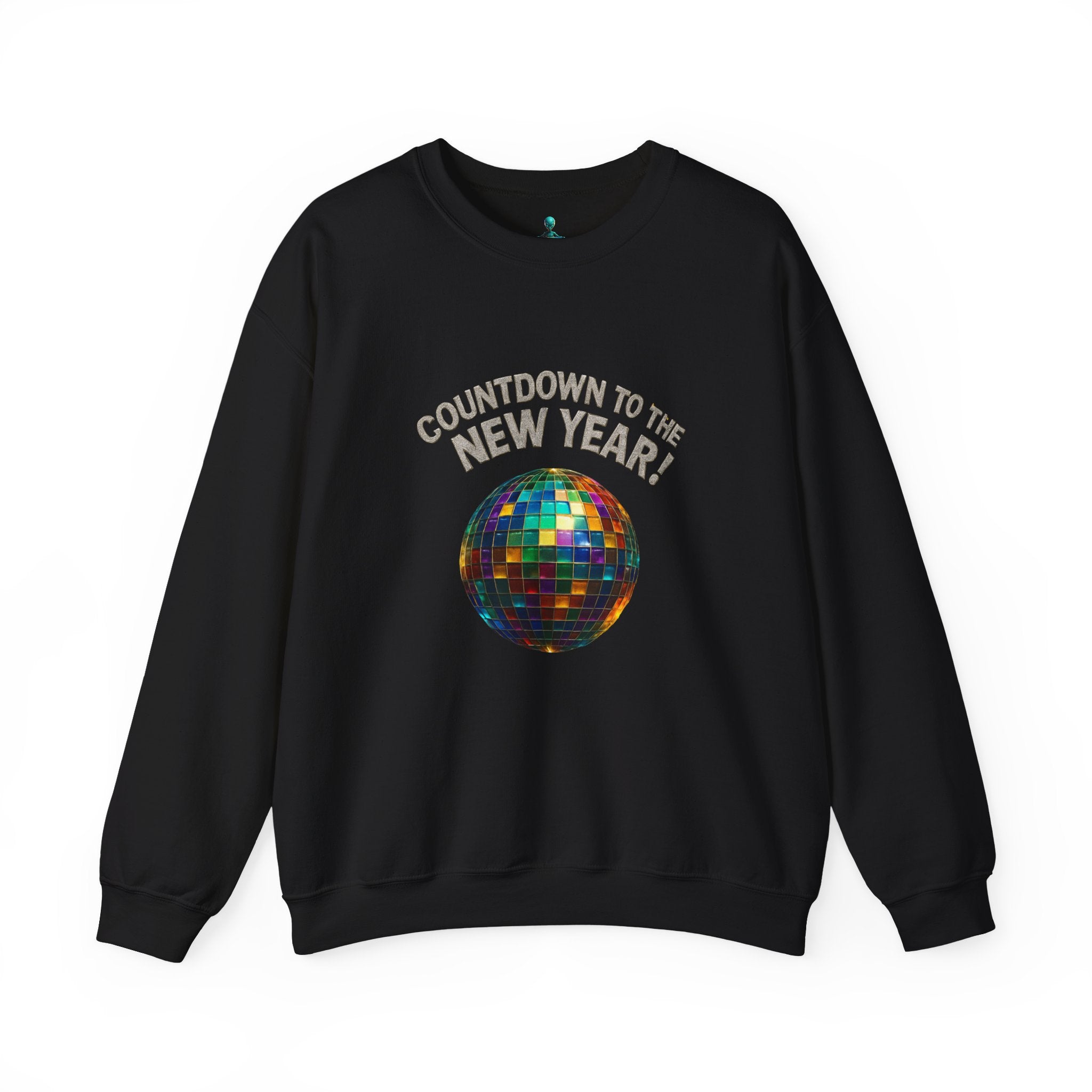 New Year Countdown Sweatshirt — Disco Ball Graphic Crewneck