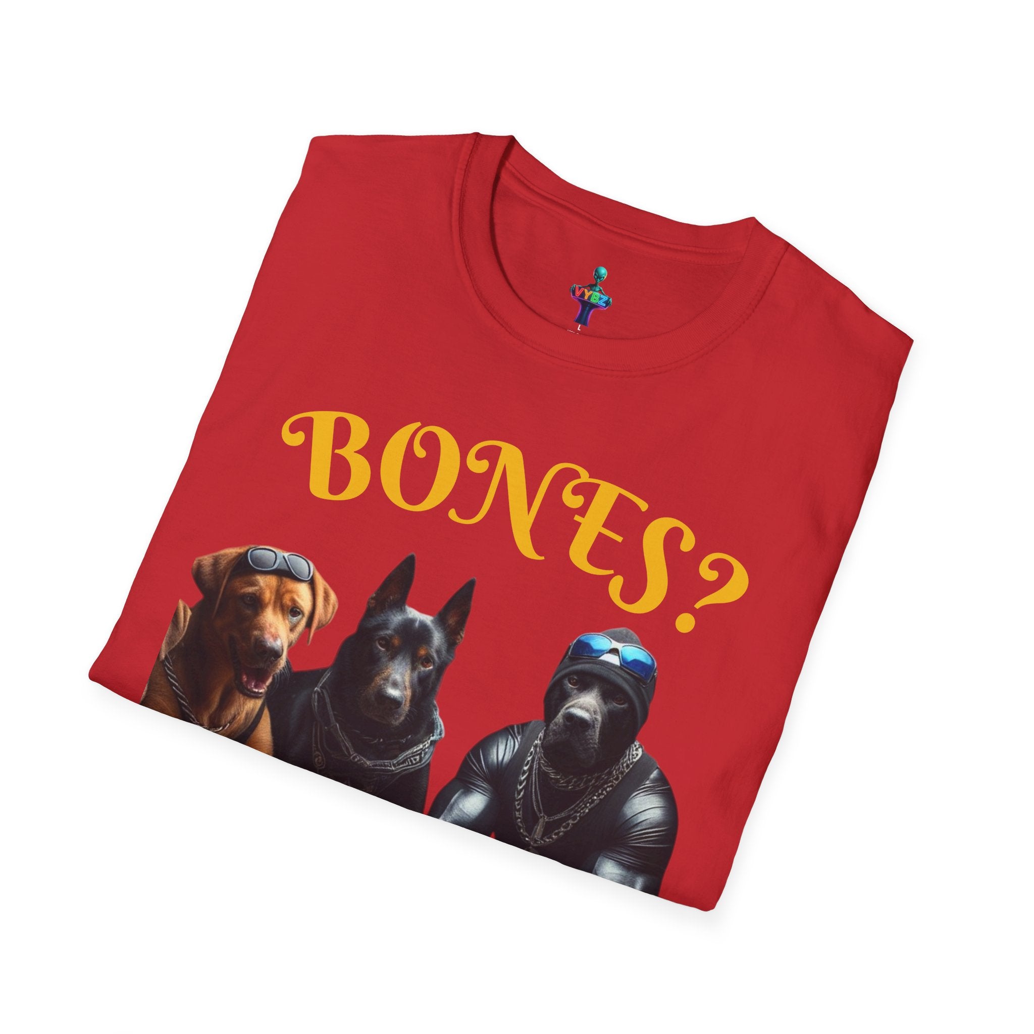 Softstyle T-Shirt with VYBZ Dogs Playing Dominos Urban Slang Design