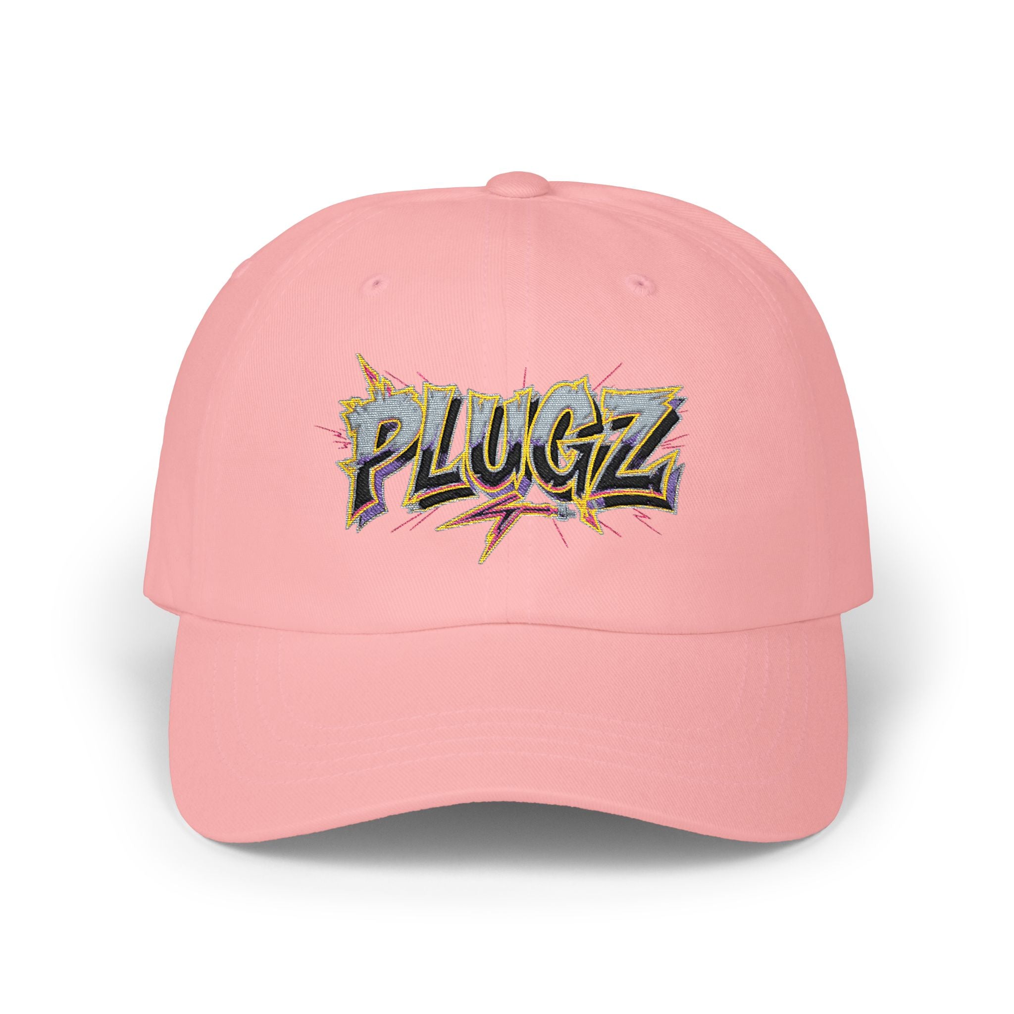 Dad Cap — 'PLUGZ' Street Art Embroidered Baseball Hat