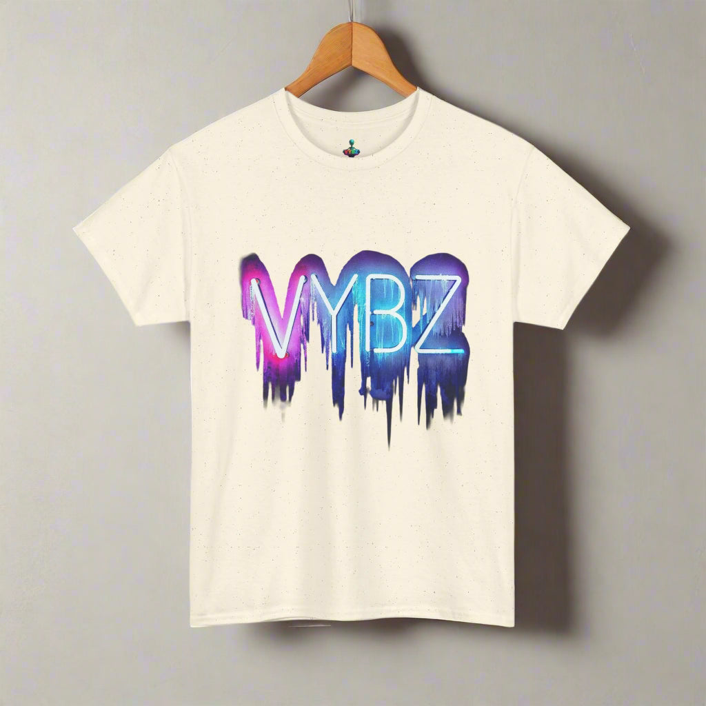 VYBZ Neon Drip Unisex Heavy Cotton Tee, Graphic Tee, Streetwear, Music Festival Shirt, Casual Wear, Gift for Friends