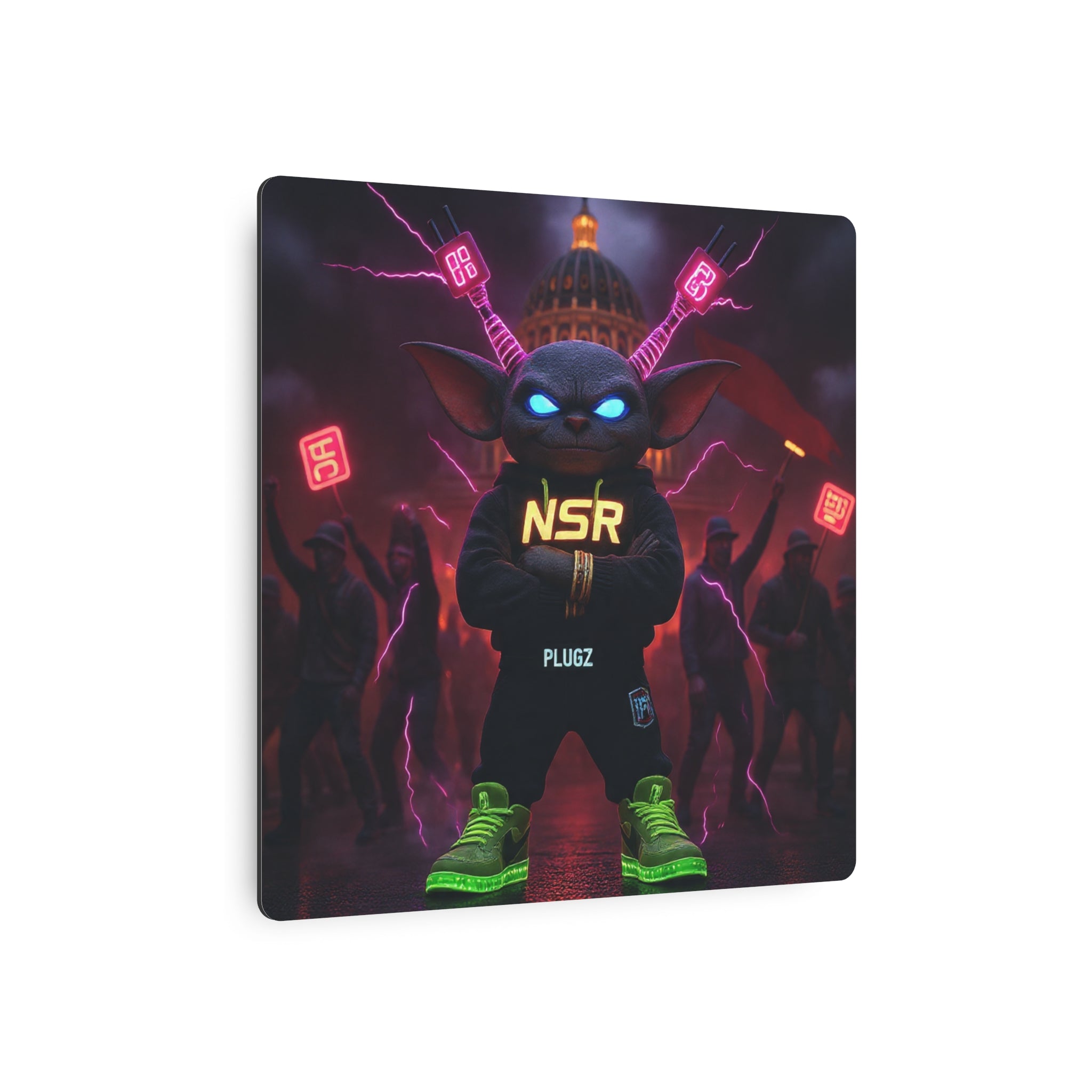 Limited Edition North Star Rebel x 612 Misfits 'Plugz' Metal Art Sign