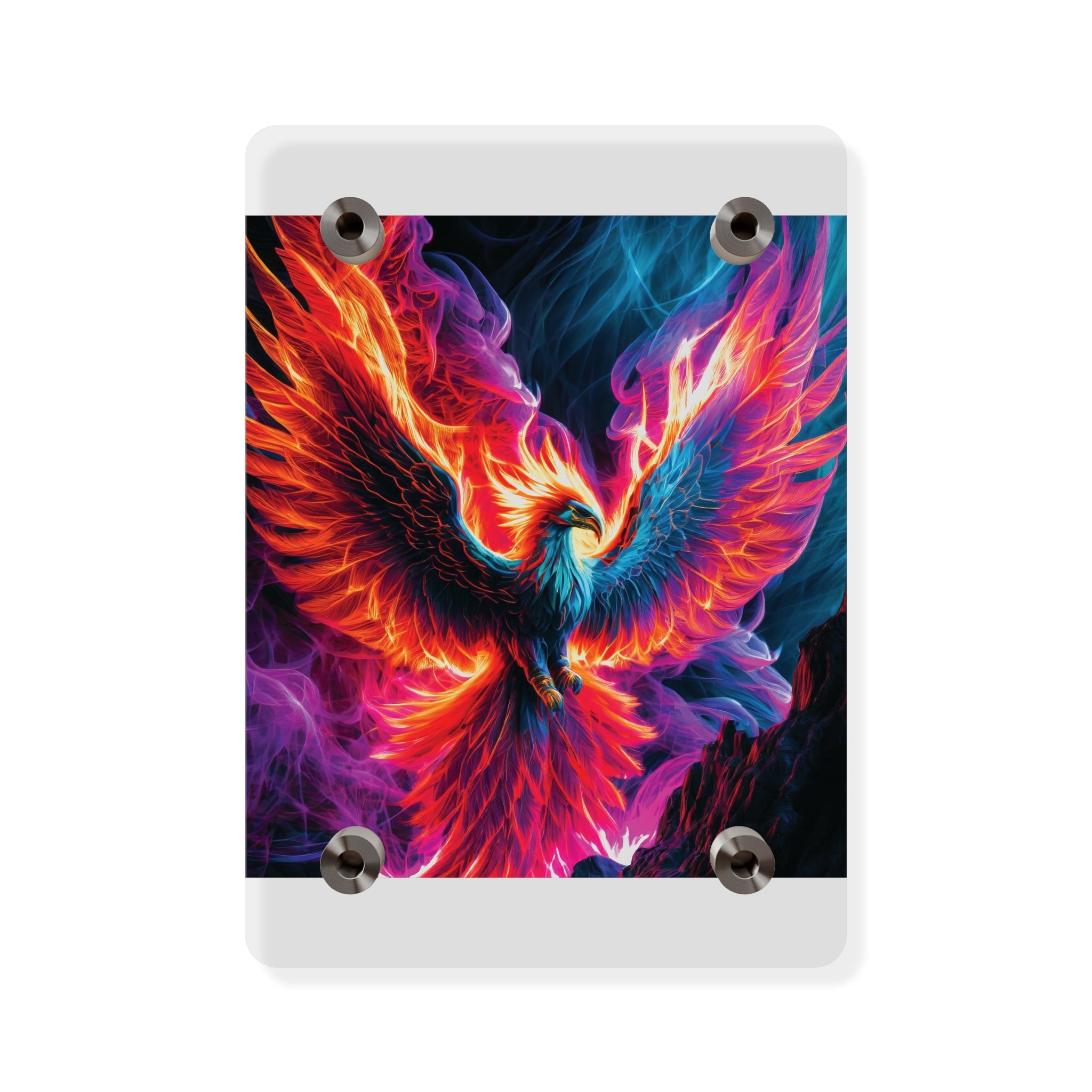 Vibrant Phoenix Acrylic Wall Art