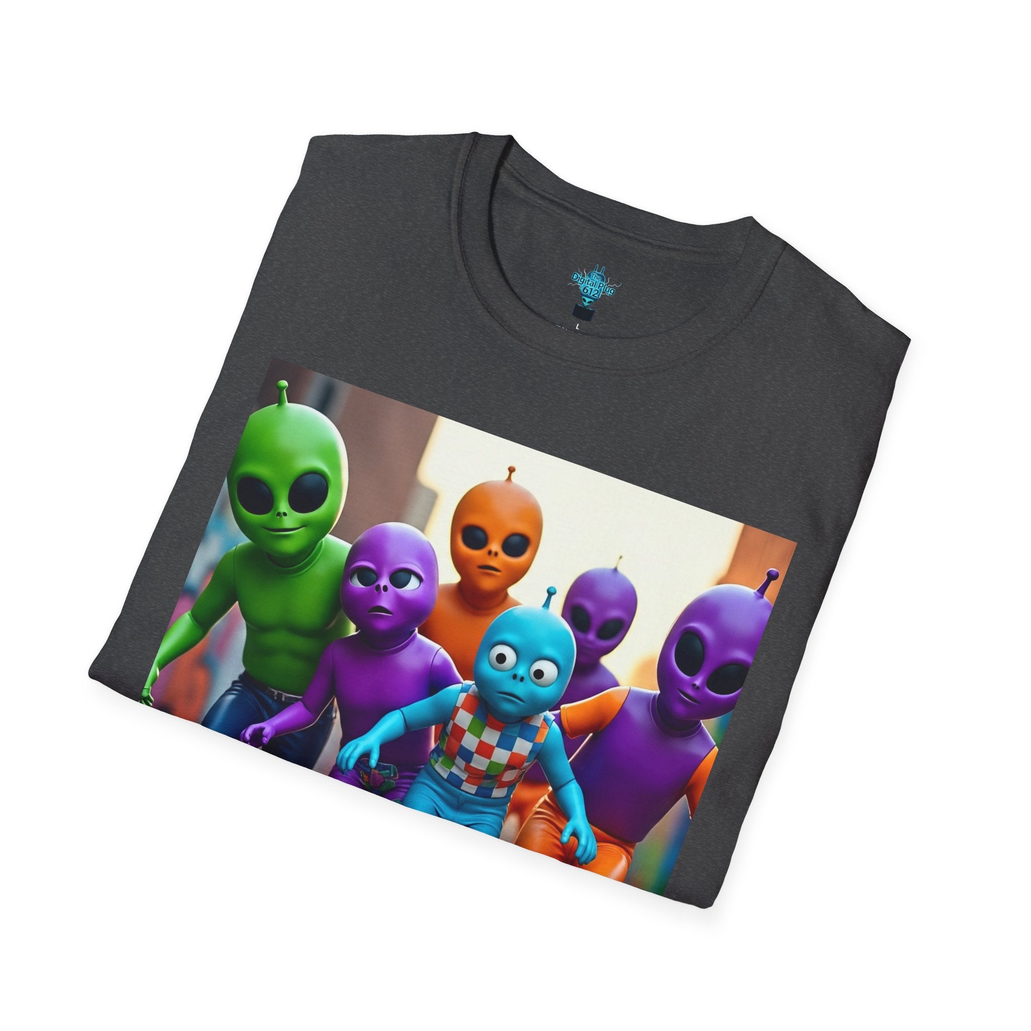 VYBZ Alien Skateboarder Unisex T-Shirt, Cool Graphic Tee for Skaters, Fun Summer Wear, Unique Gift for Kids and Teens, Vibrant Street [...]