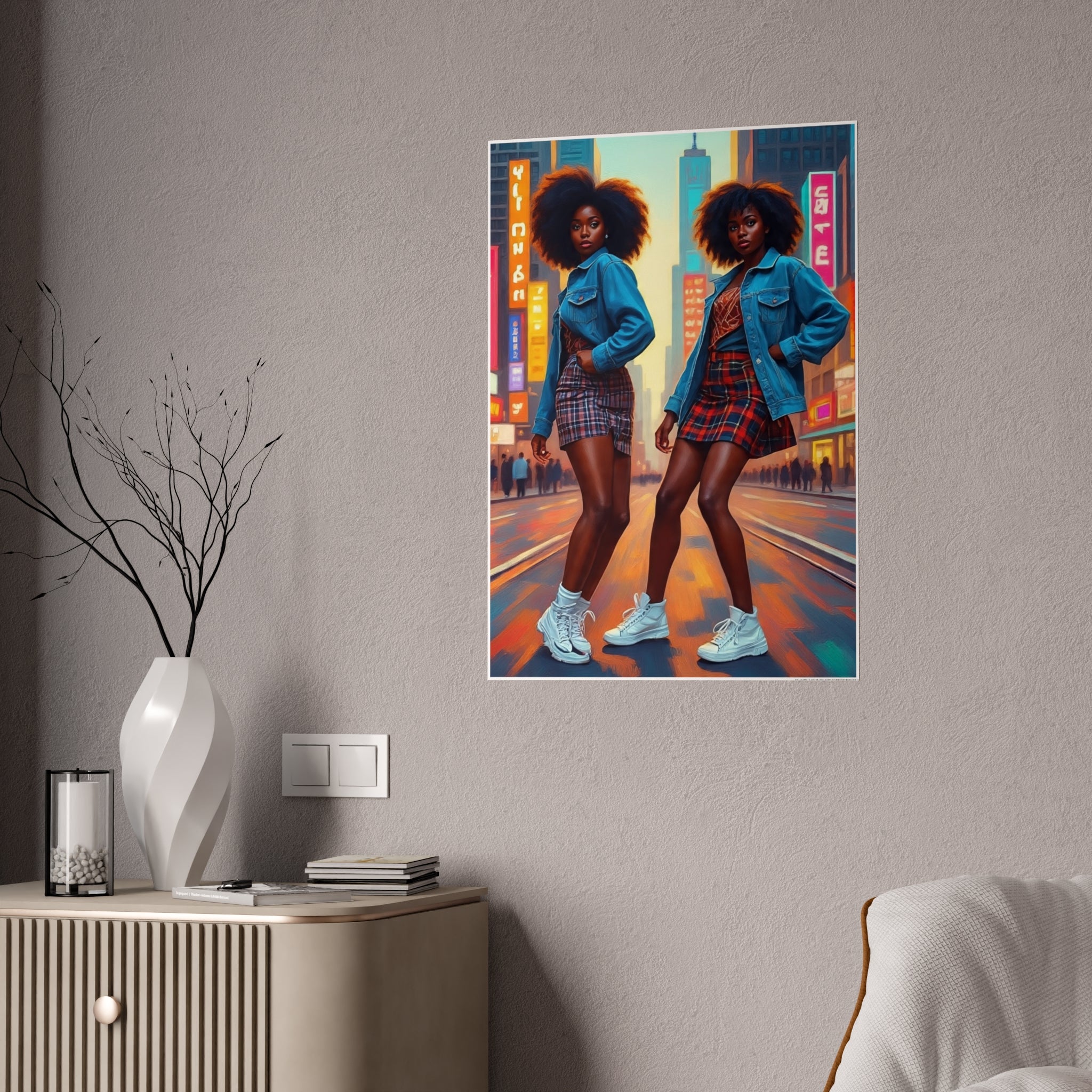 Urban Vibe Gloss Posters, Fashion Art Décor, Trendy Wall Art, Home Decoration, Gift for Young Adults, Room Aesthetic