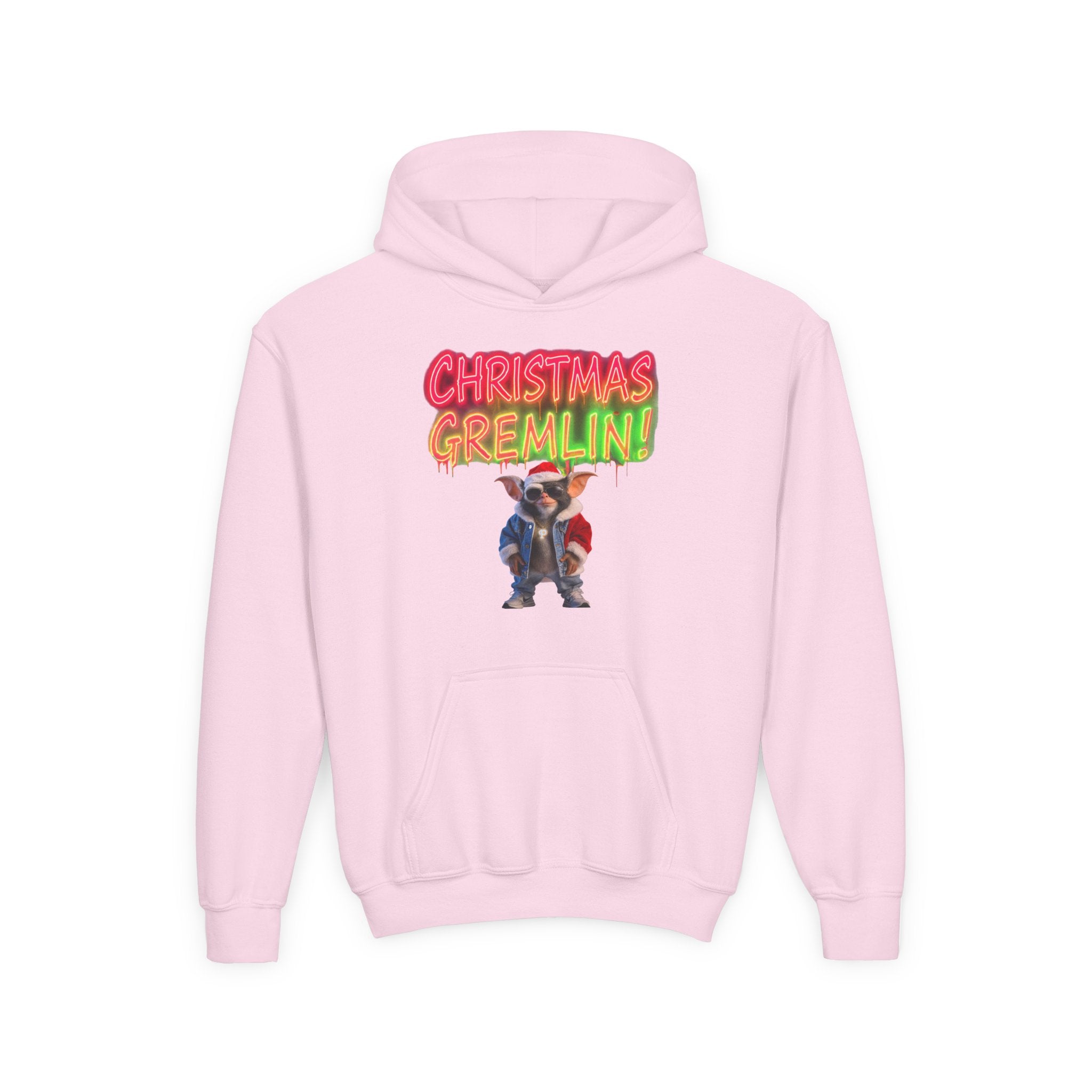 Youth Hoodie — 'Christmas Gremlin' Festive Kids Holiday Sweatshirt