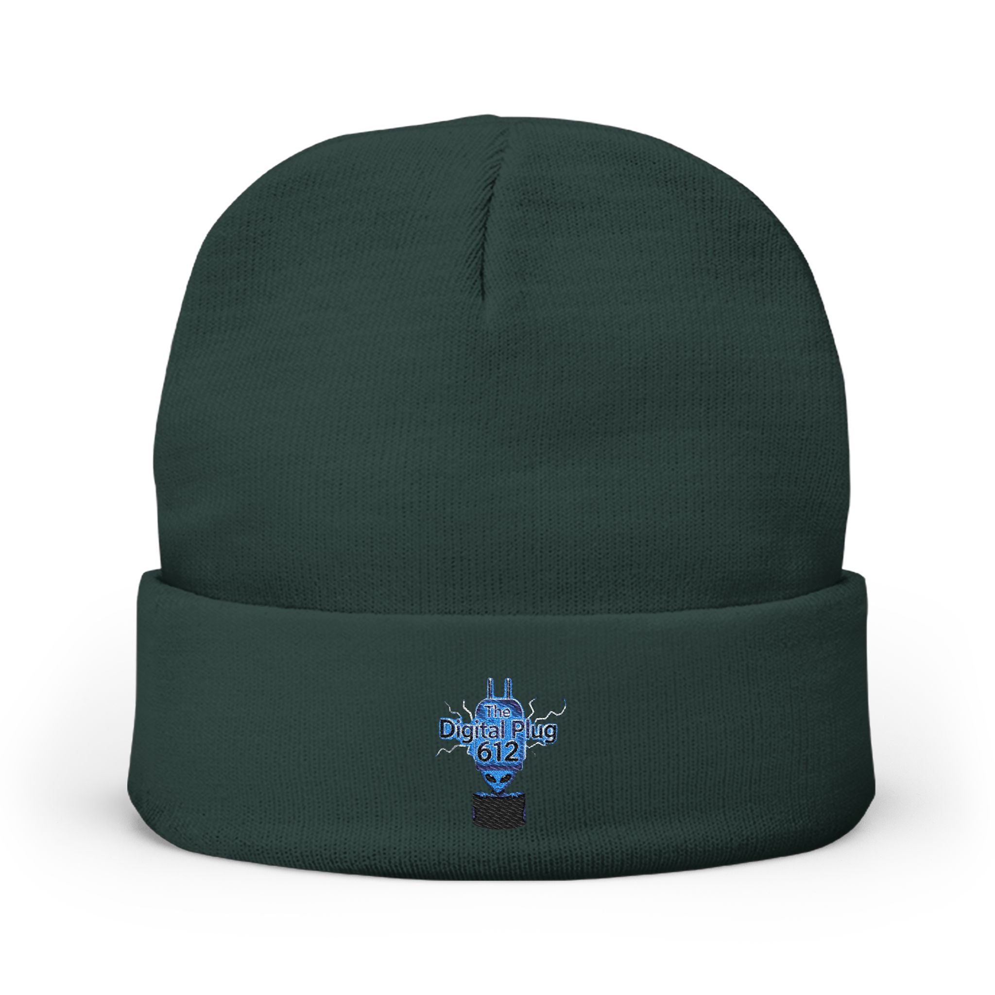 Embroidered Knit Digital Plug 612 Beanie