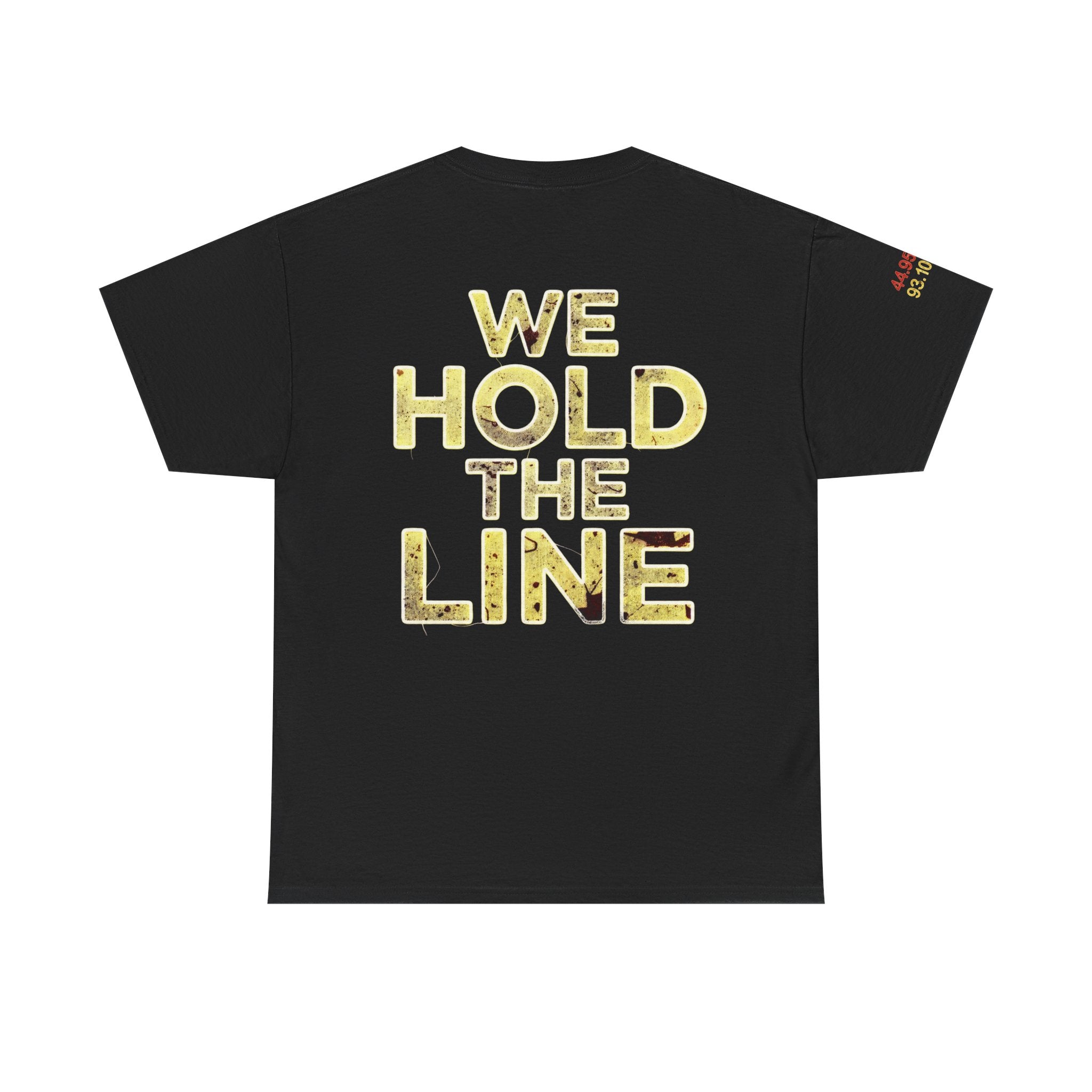 North Star Rebel Tee — Minnesota Map Shirt with "We Hold The Line" Gold Back Print