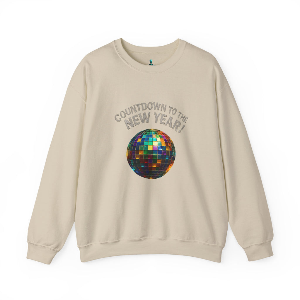 New Year Countdown Sweatshirt — Disco Ball Graphic Crewneck