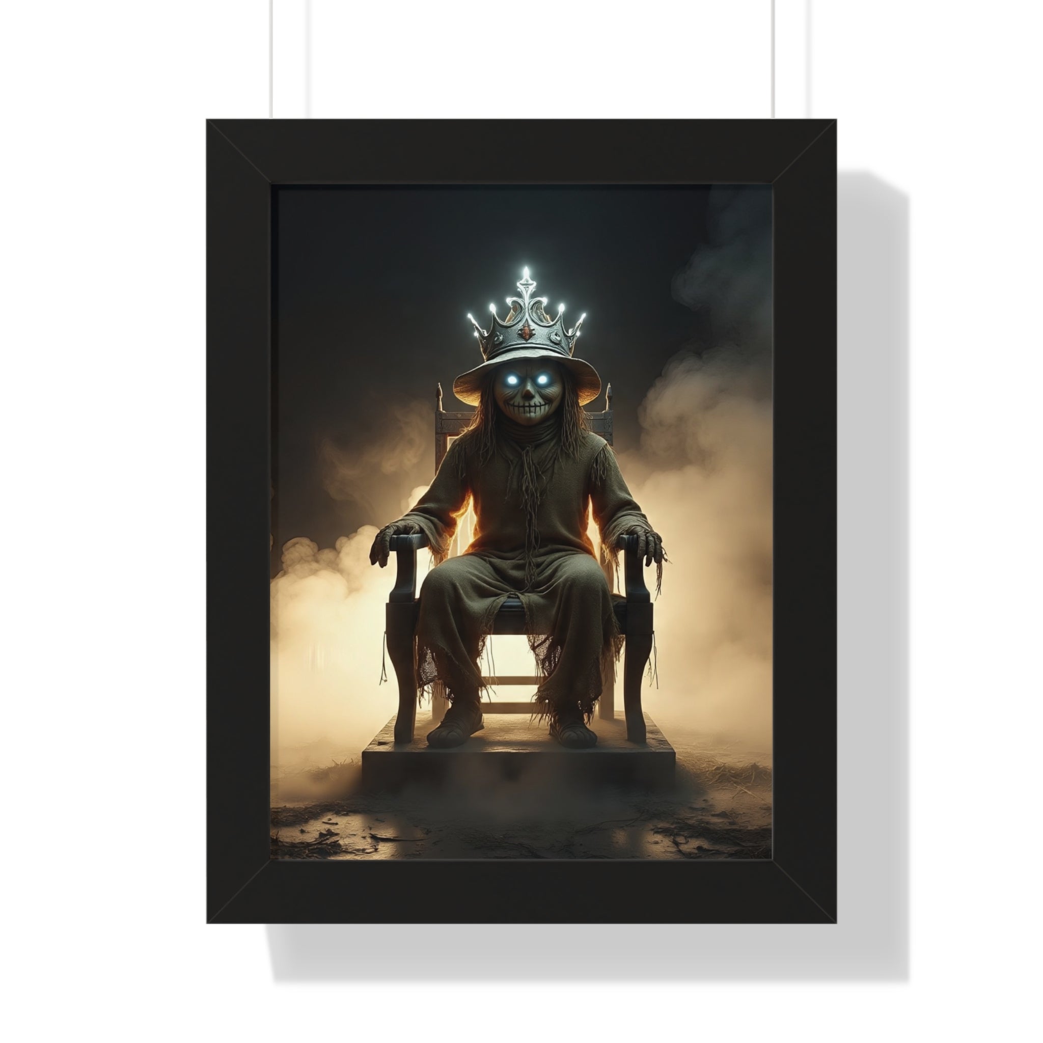 Whimsical Framed Vertical Poster - Unique Wall Art for Home Decor, Halloween Decor, Gift for Animal Lovers, Mystical Artwork, Fantasy Decor