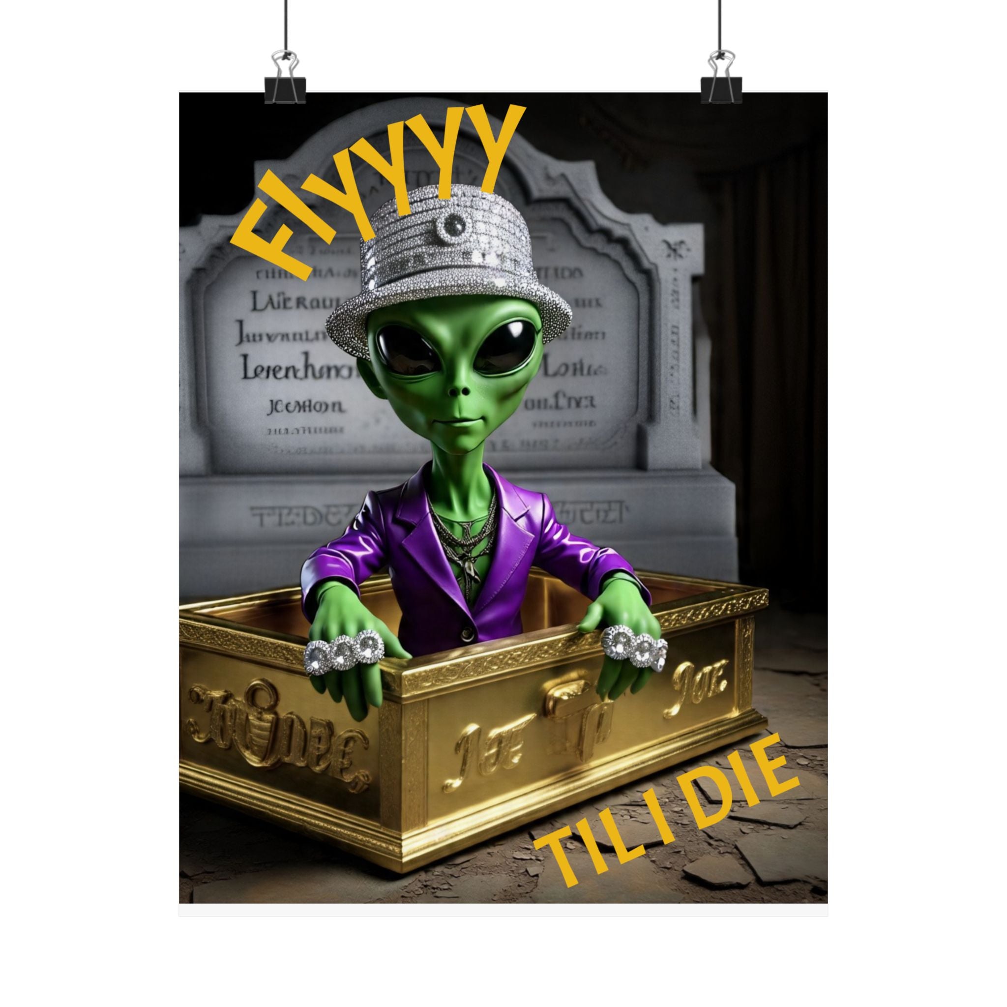 Alien-Inspired Matte Vertical Poster