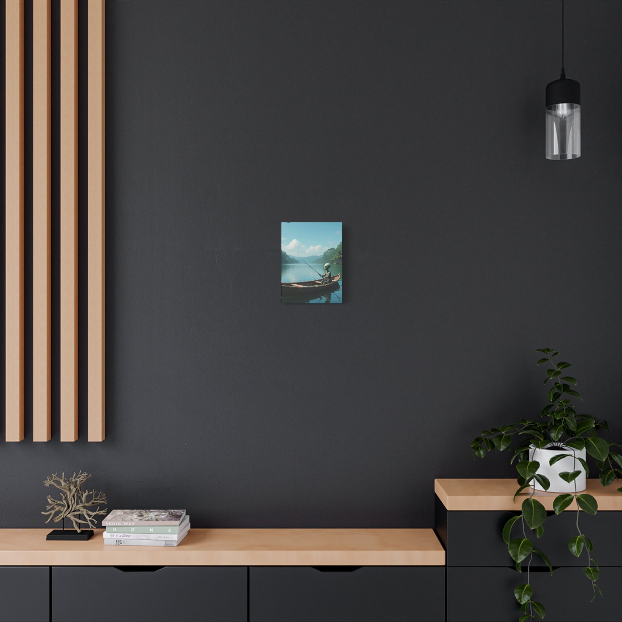 Alien Fishing Canvas Art