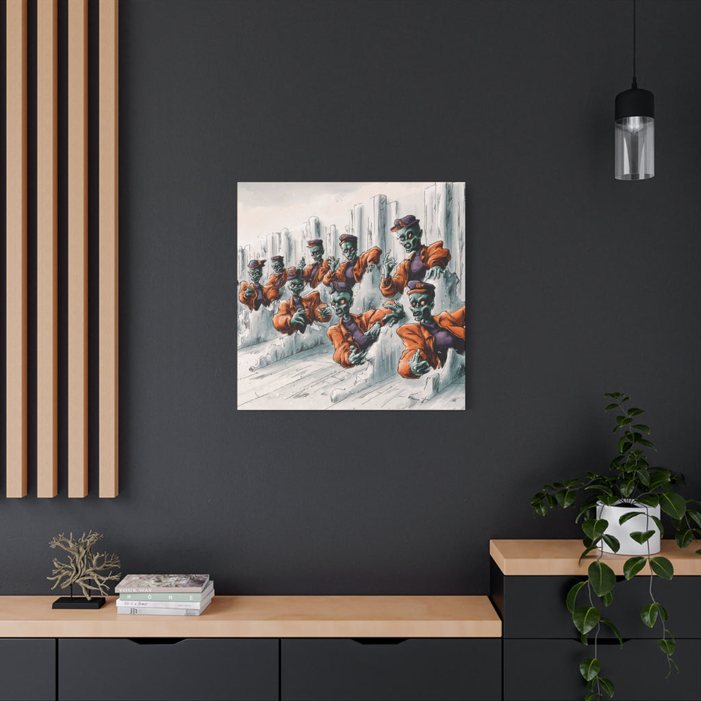 Zombie Chorus Matte Canvas Wall Art