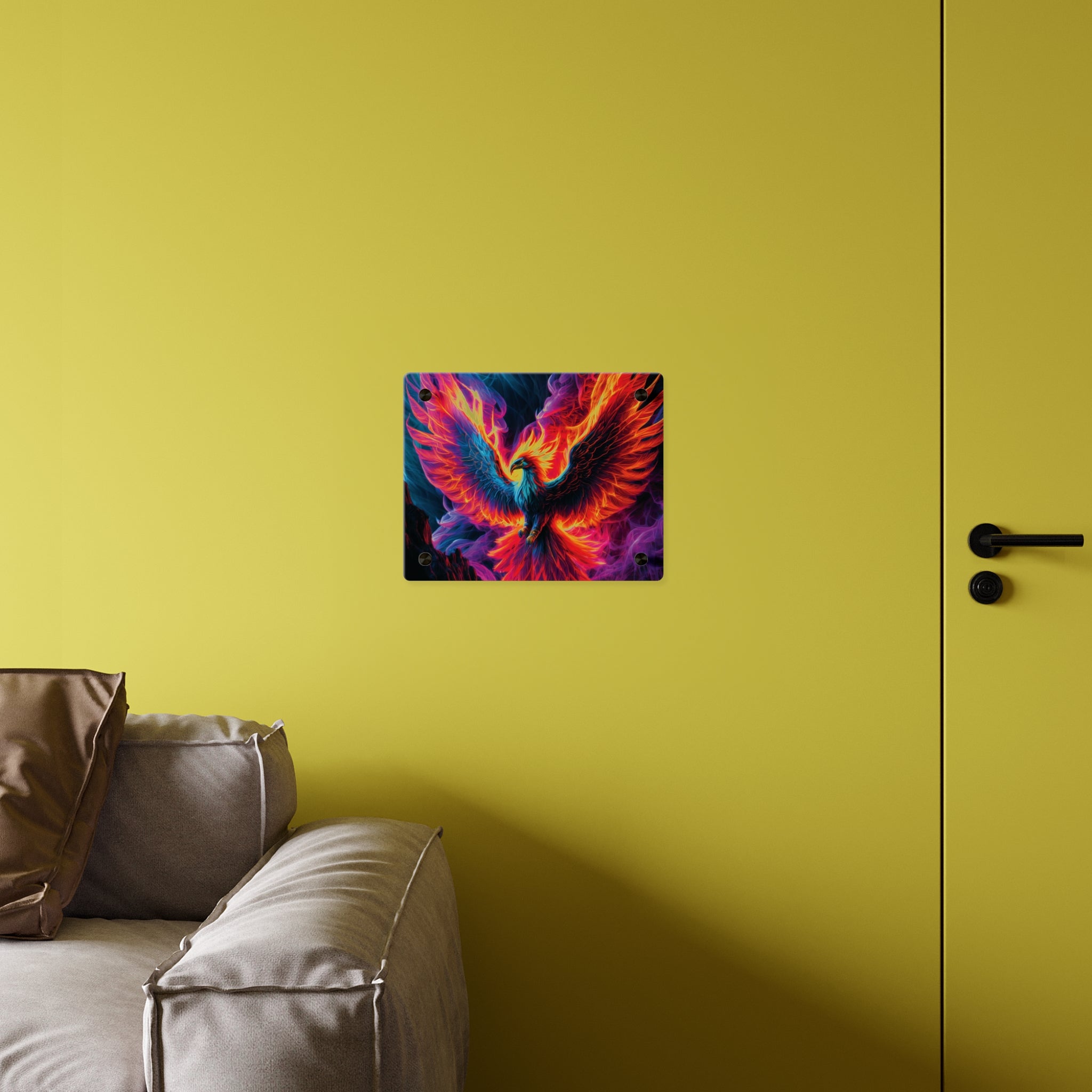 Vibrant Phoenix Acrylic Wall Art