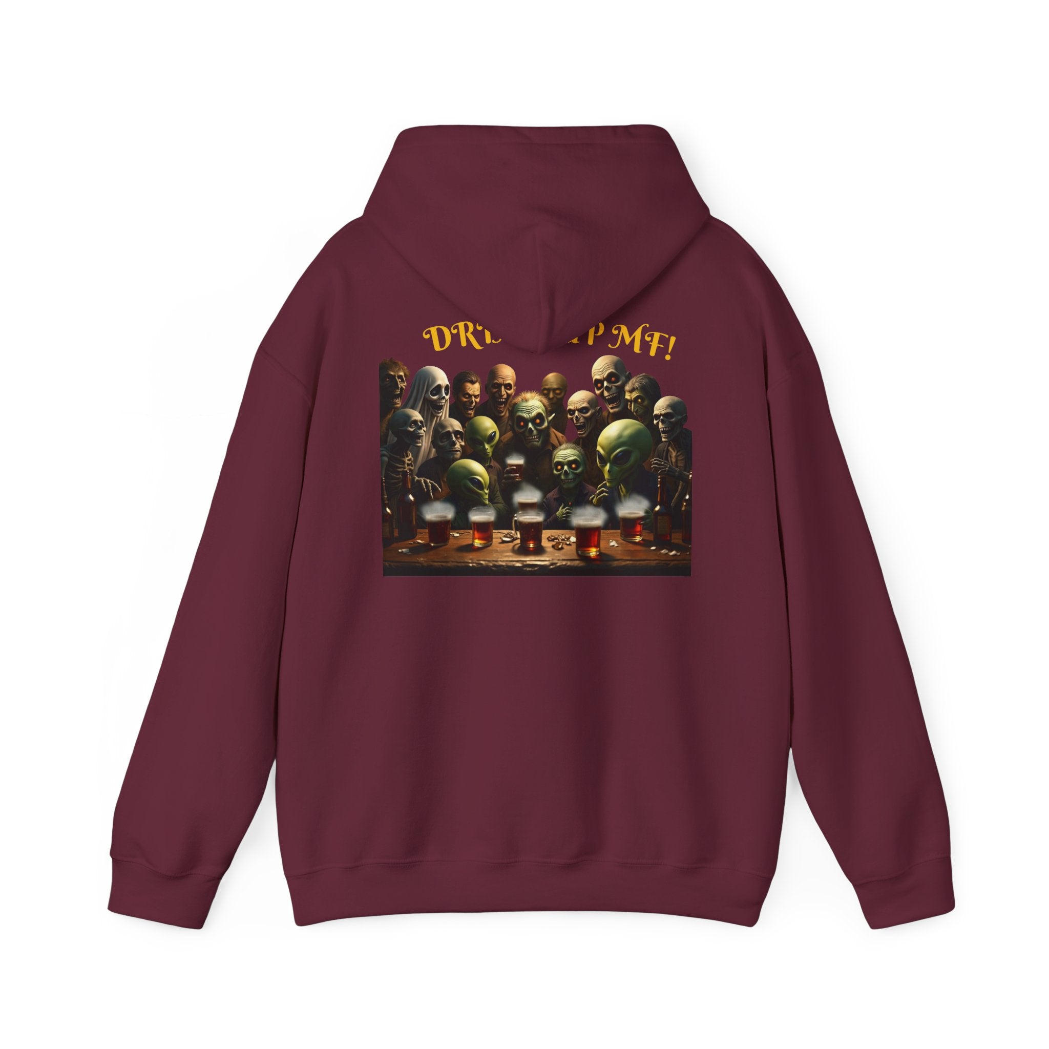 VYBZ Aliens and Monsters Unisex Hooded Sweatshirt - Funny Quote Design
