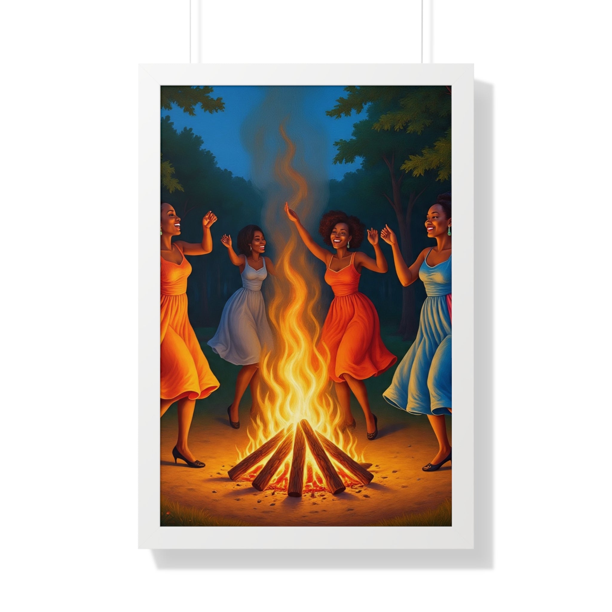 Vertical Poster - African American Women Dance Party Design