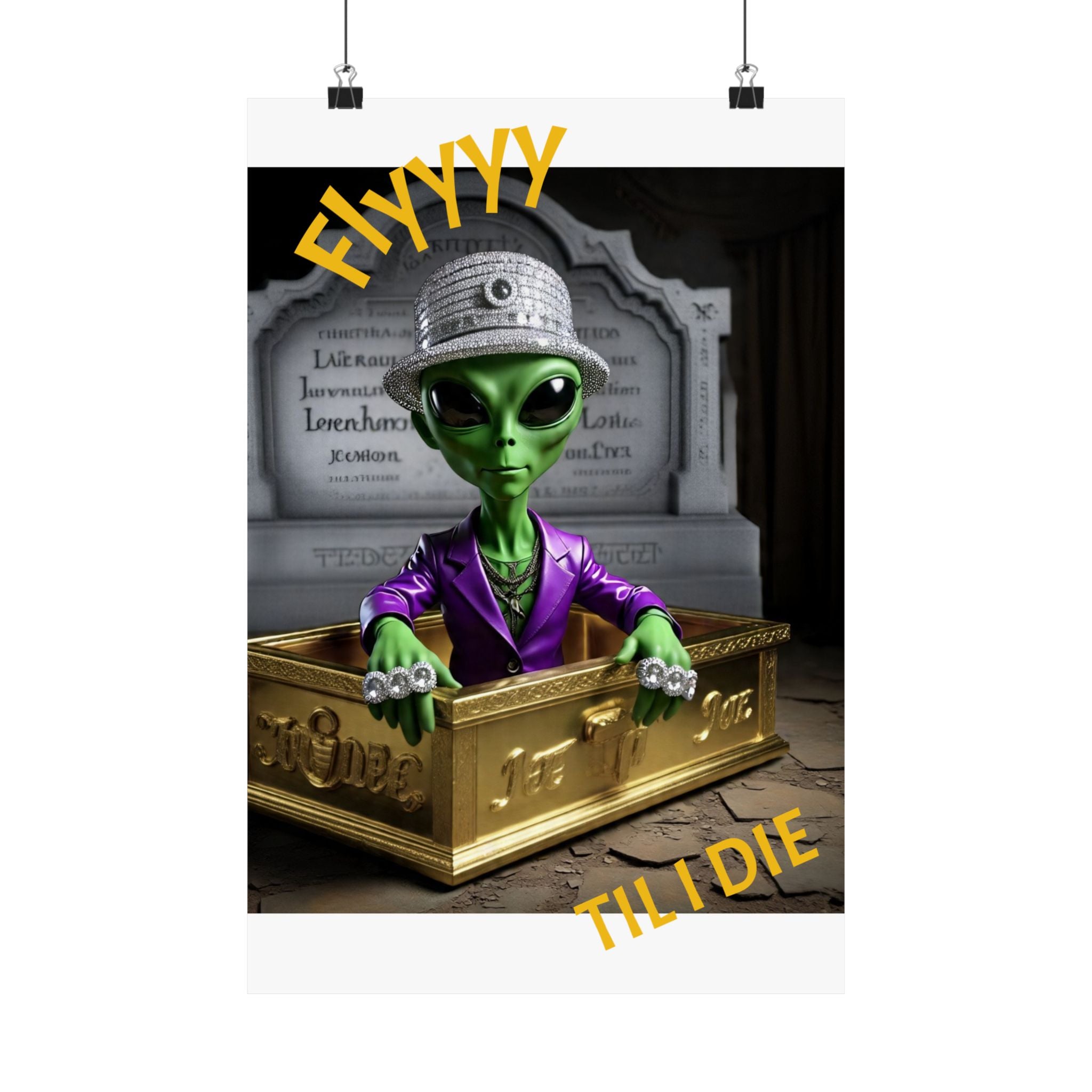 Alien-Inspired Matte Vertical Poster