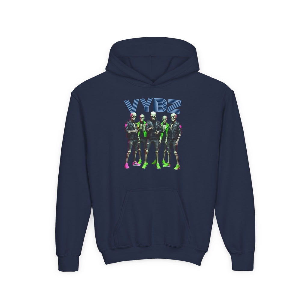 VYBZ Youth Hoodie - Stylish Heavy Blend Sweatshirt for Teens, Graphic Hooded Sweatshirt, Casual Streetwear, Birthday Gift