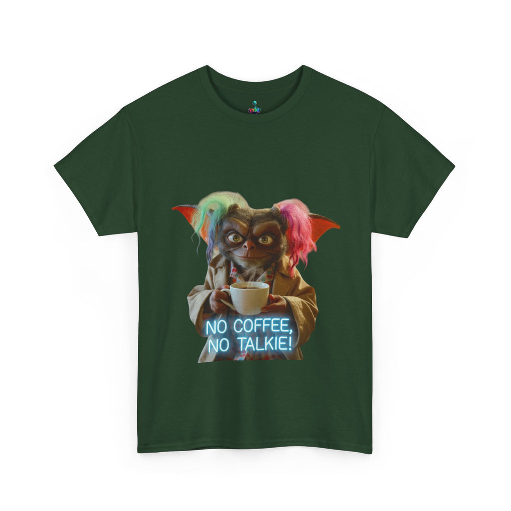 Coffee Monster Tee — “No Coffee, No Talkie” Graphic T-Shirt