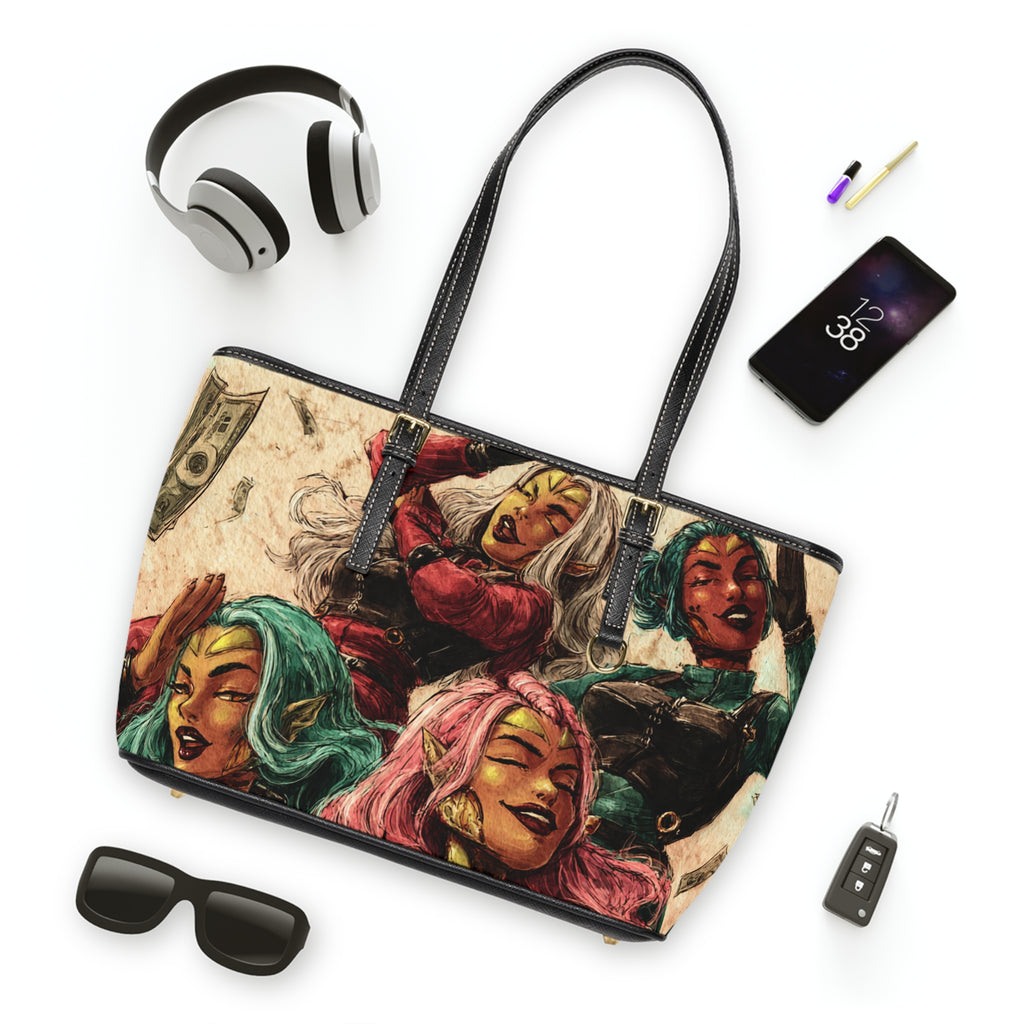 Female Superheroes PU Leather Shoulder Bag — Colorful VYBZ Design
